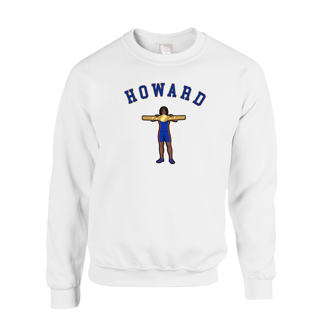 Fleece Crew — Shirsey Arch in White