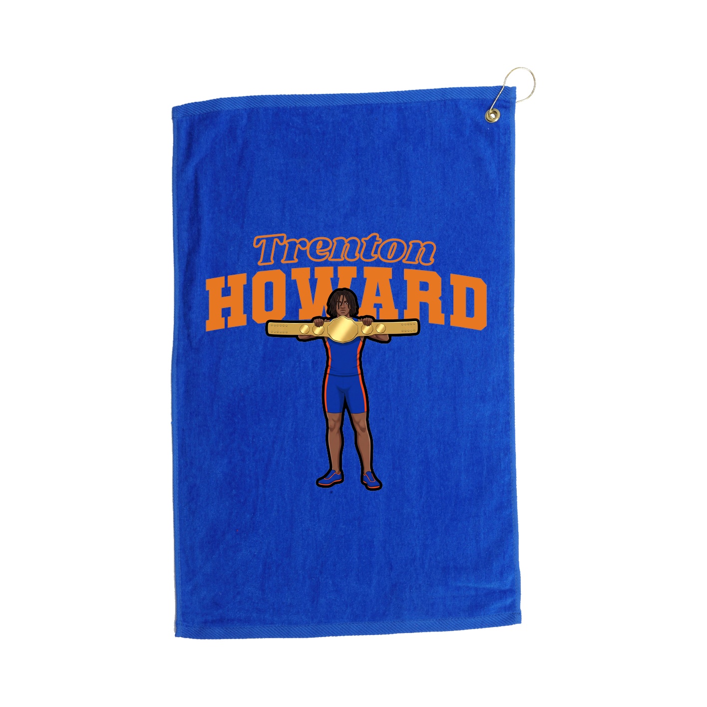 Golf Towel — Name Arch in Royal