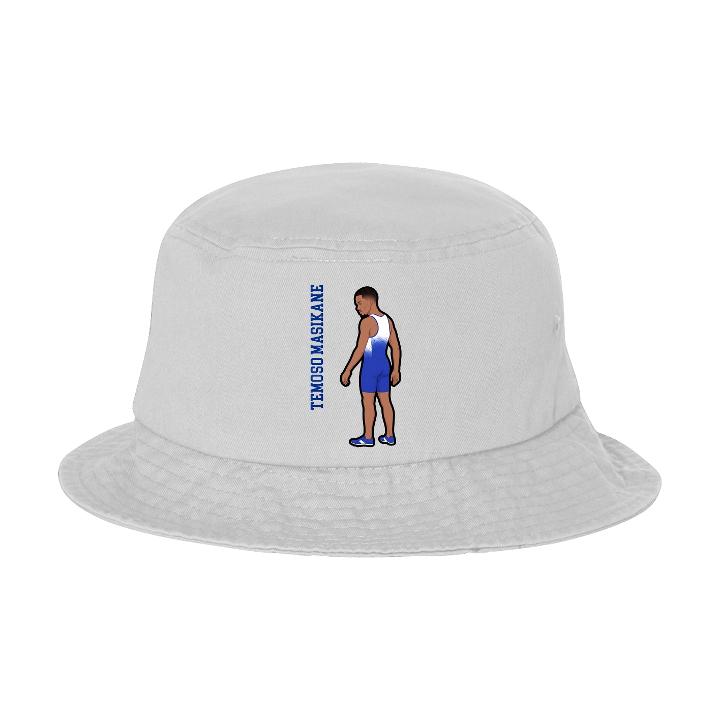 Bucket Cap — Name Vertical in White