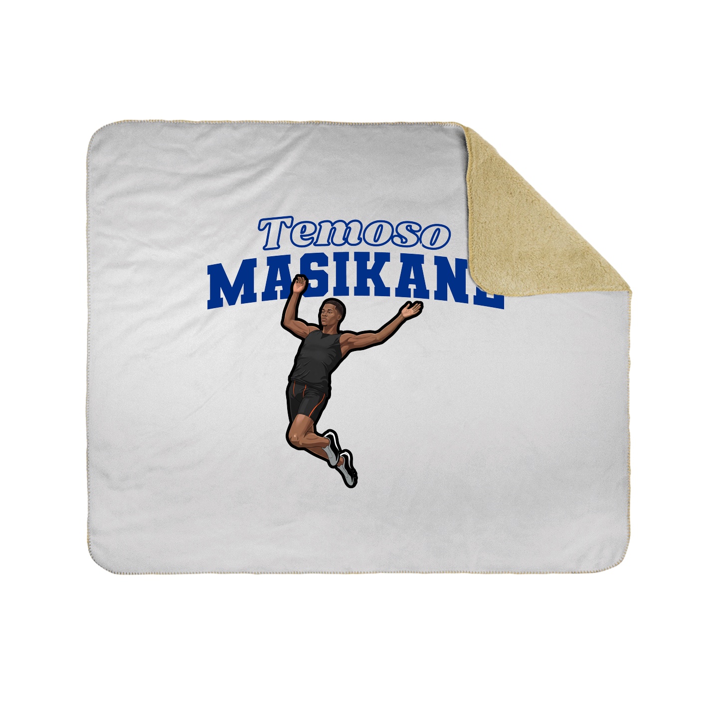 Throw Blanket — Name Arch in White