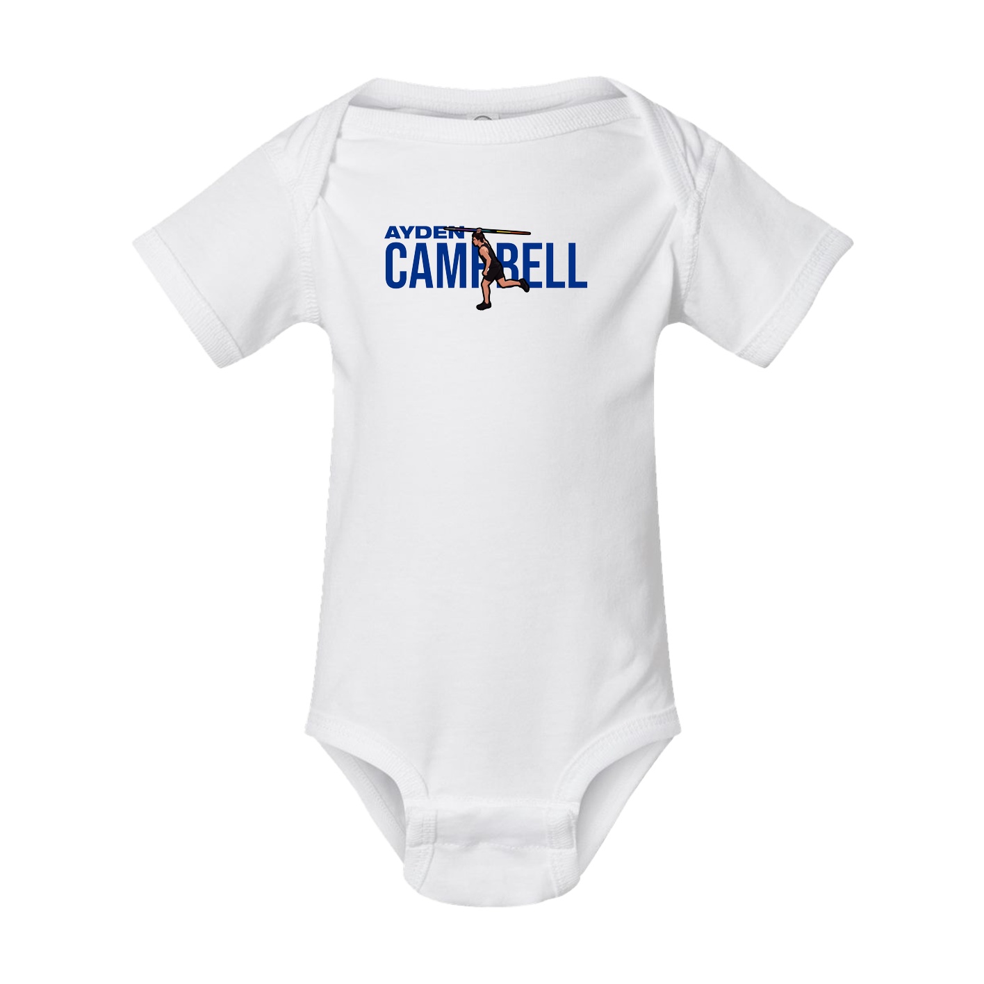 Baby Onesie — Player Name in White