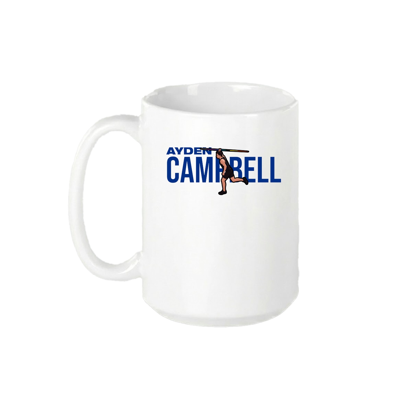 15oz Coffee Mug — Player Name in White