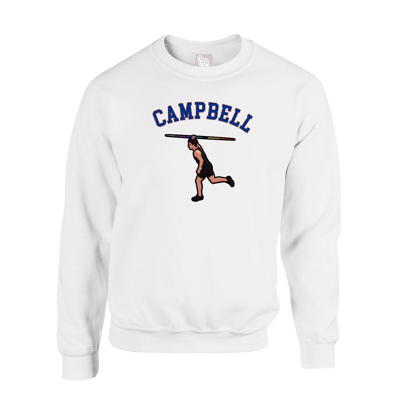 Fleece Crew — Shirsey Arch in White
