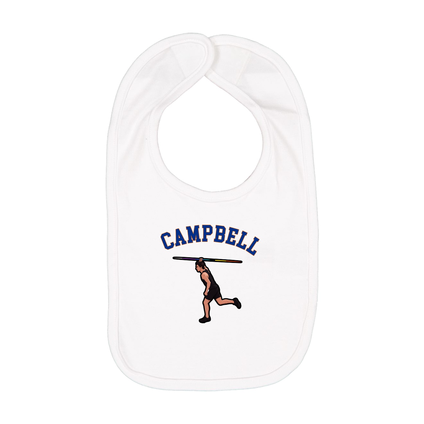 Infant Bib — Shirsey Arch in White