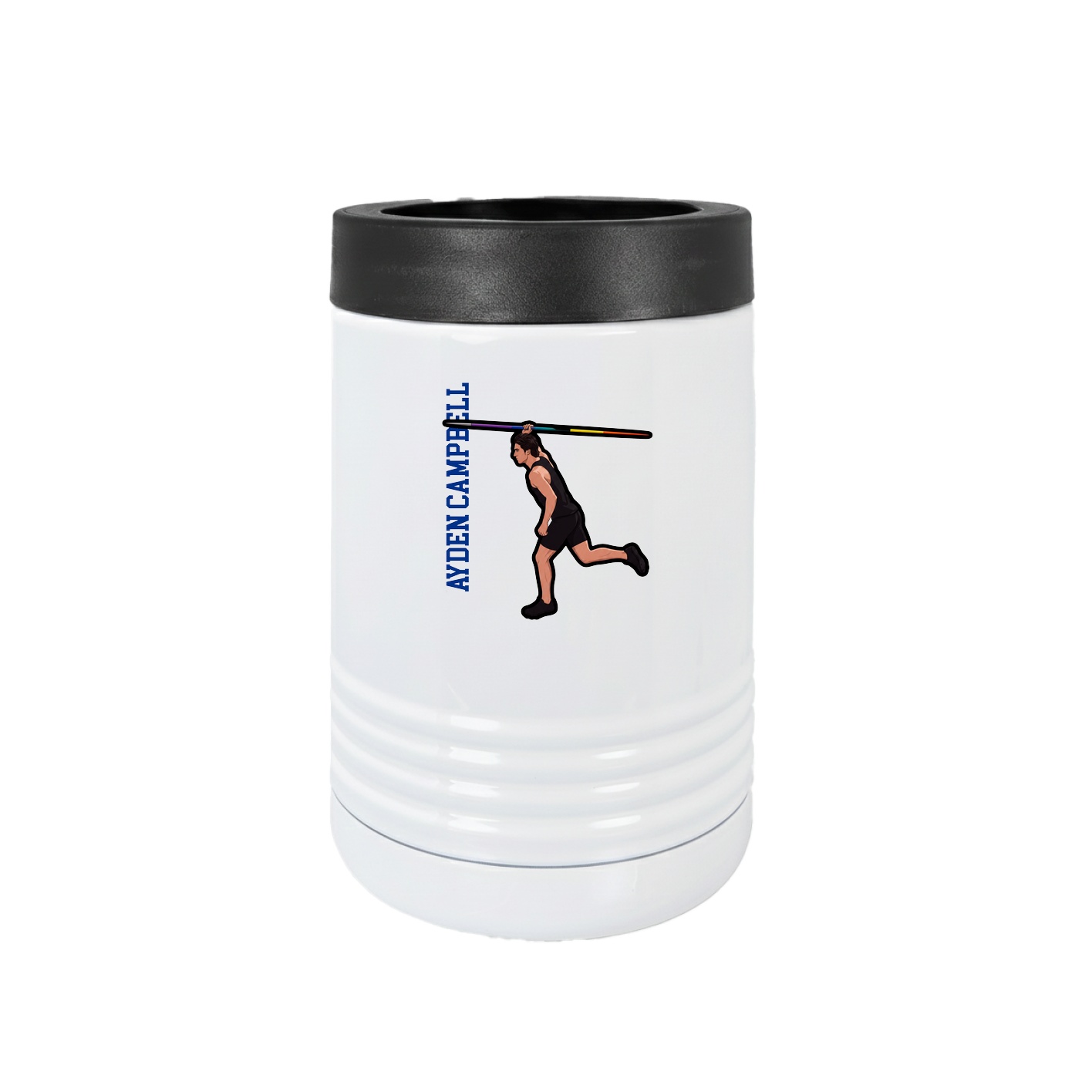 Beverage Holder — Name Vertical in White