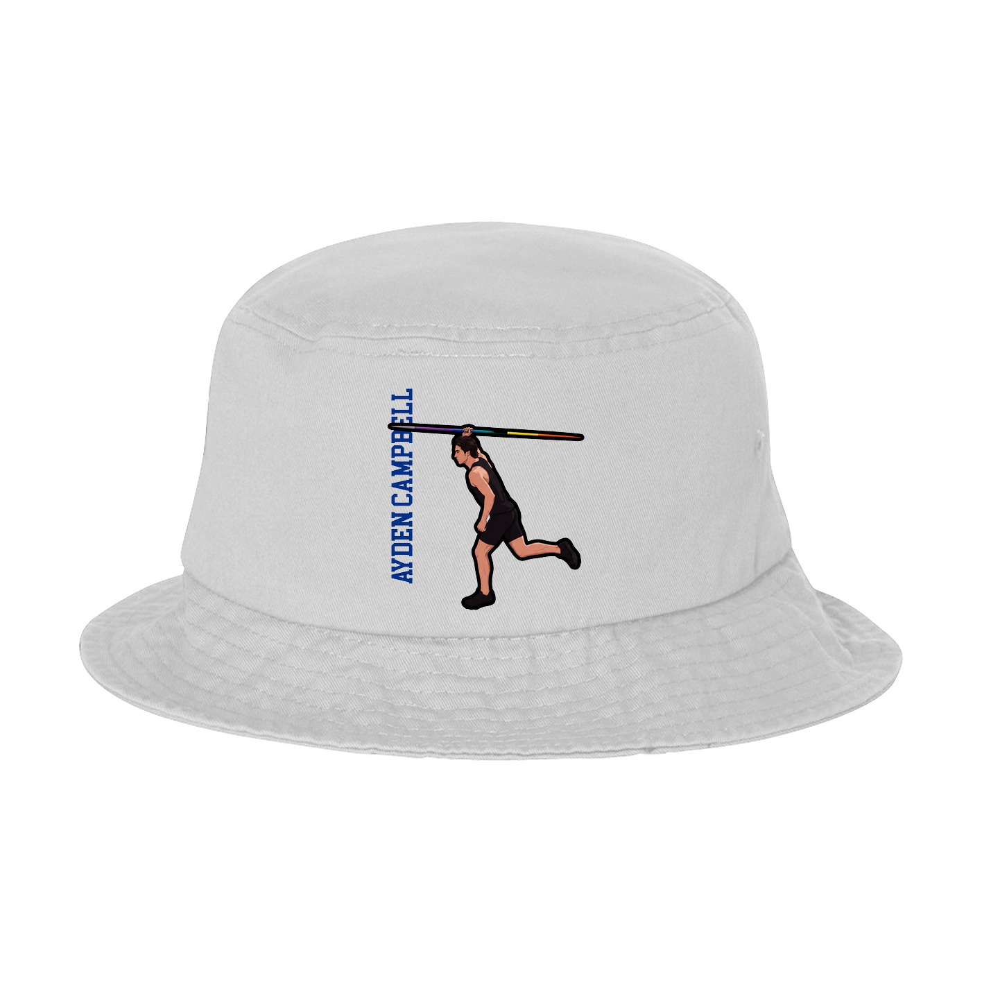 Bucket Cap — Name Vertical in White