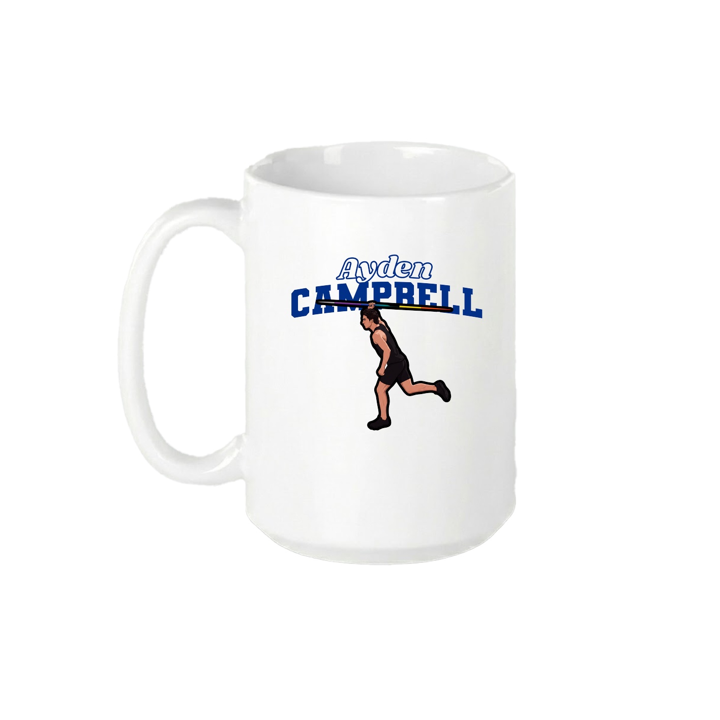15oz Coffee Mug — Name Arch in White