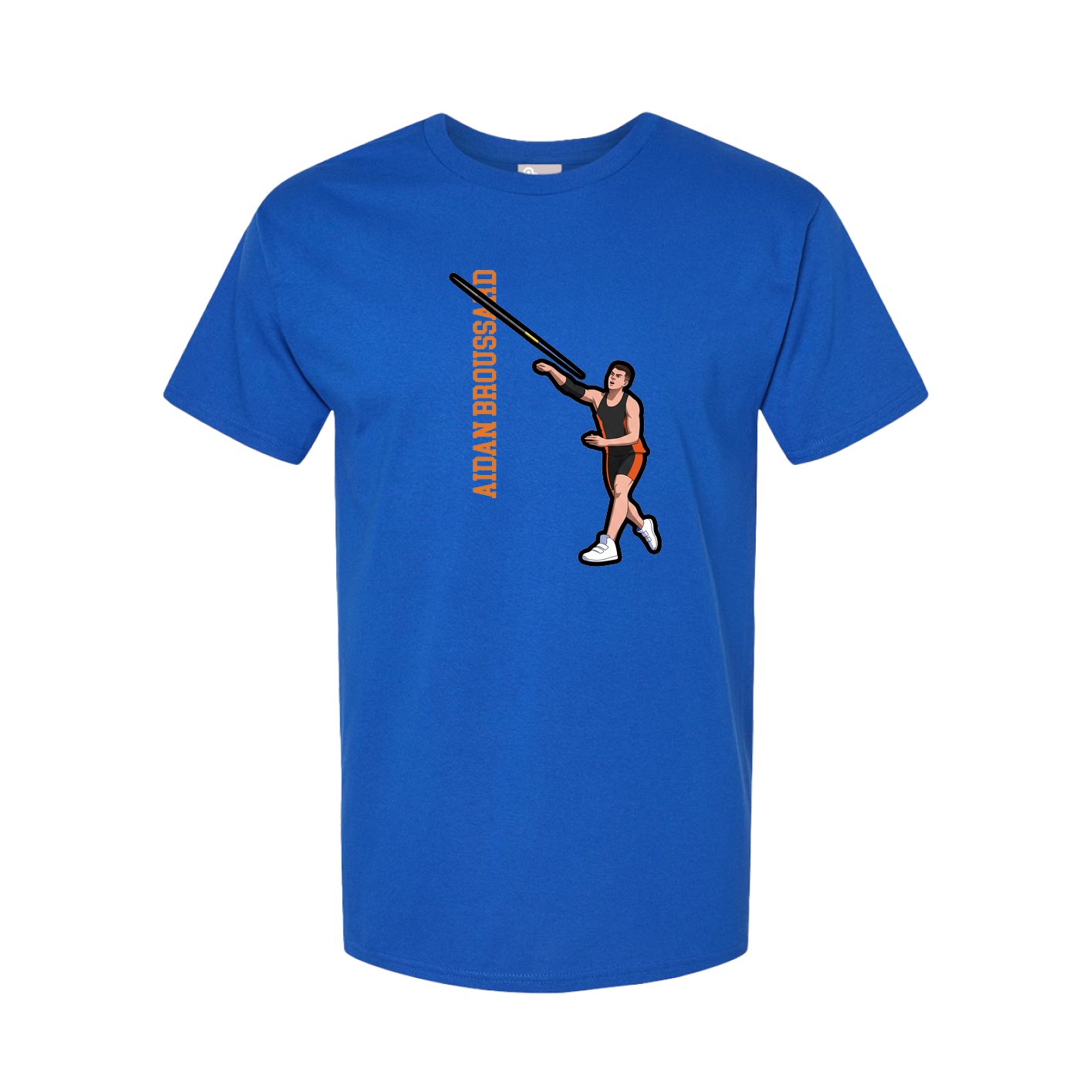 Youth Tee — Name Vertical in Royal