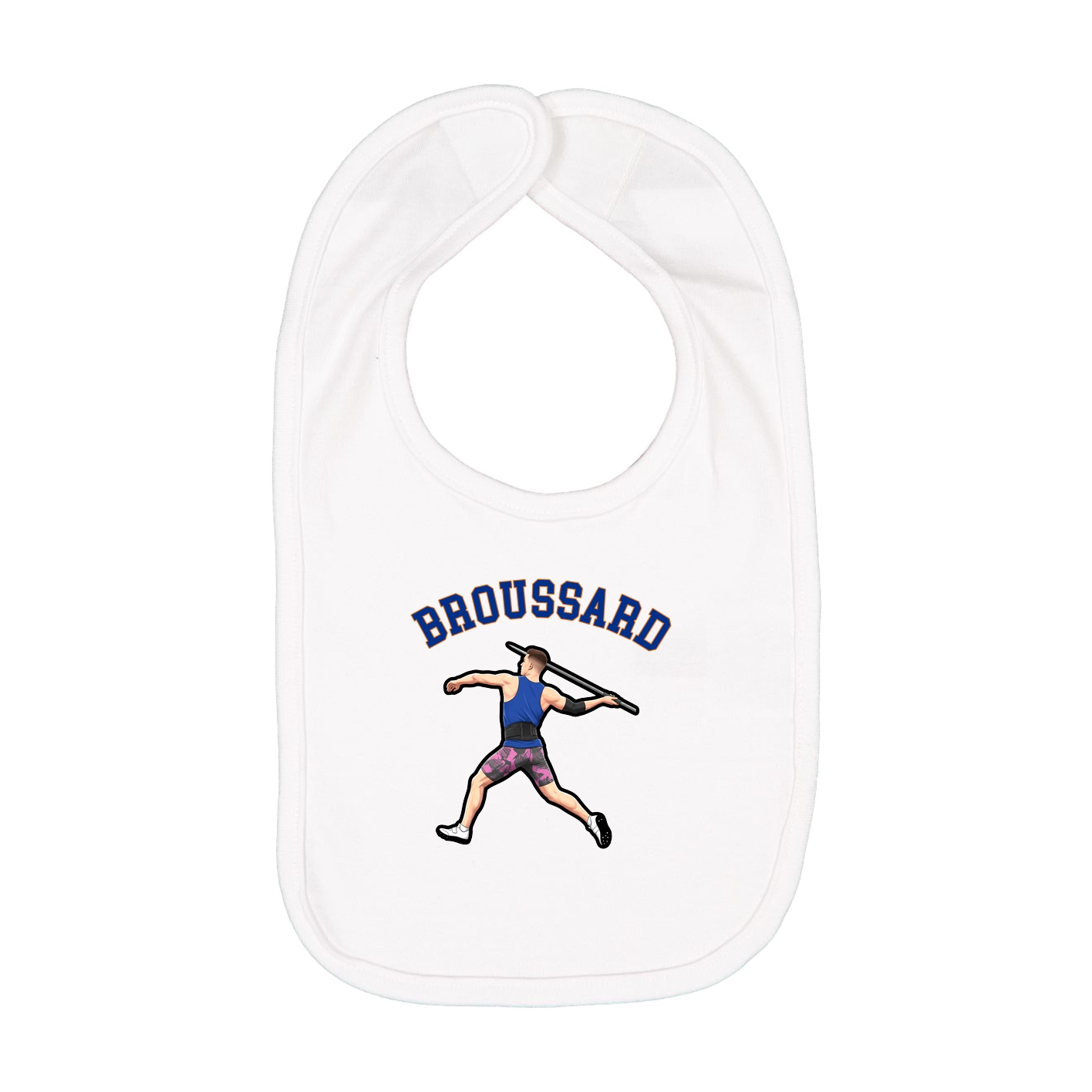 Infant Bib — Shirsey Arch in White