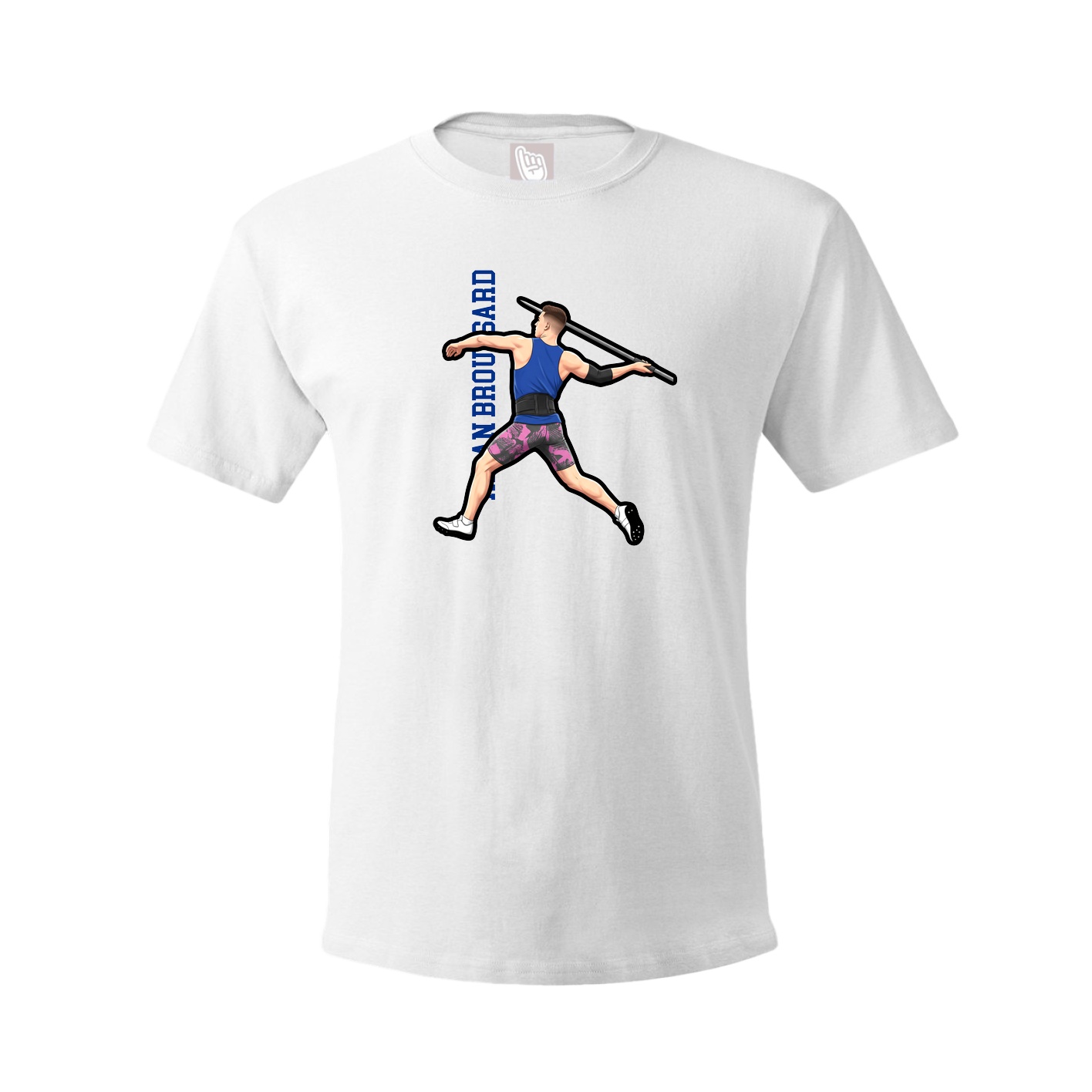 Youth Tee — Name Vertical in White