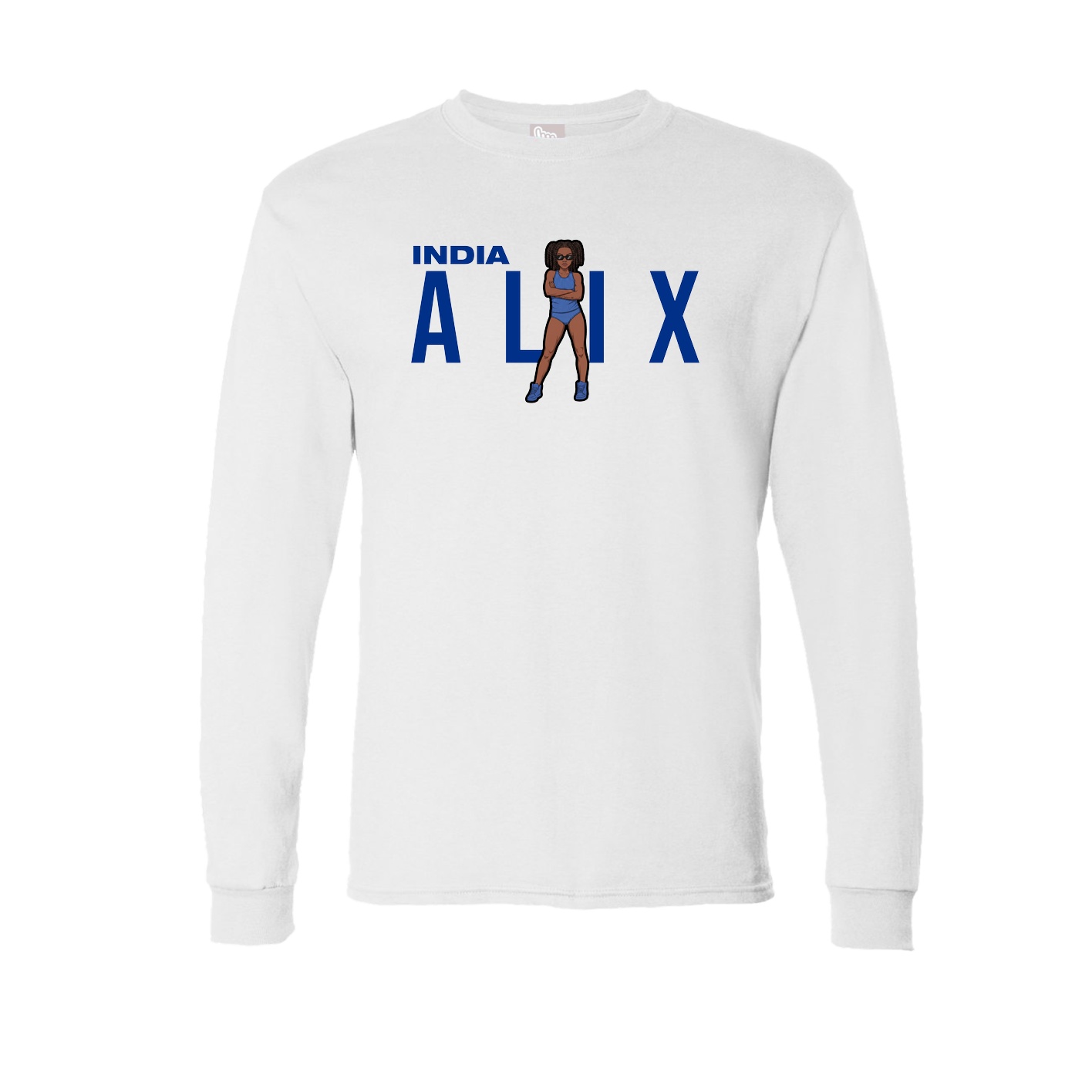 Long Sleeve Tee — Player Name in White