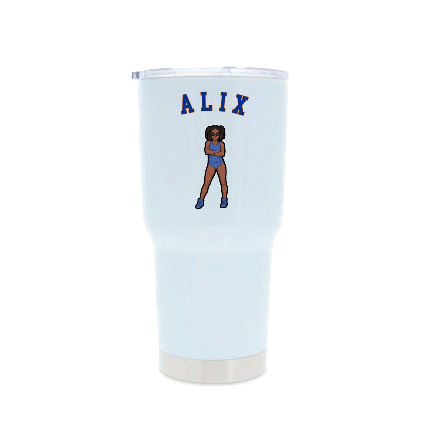 30oz Stainless Steel Tumbler — Shirsey Arch in White