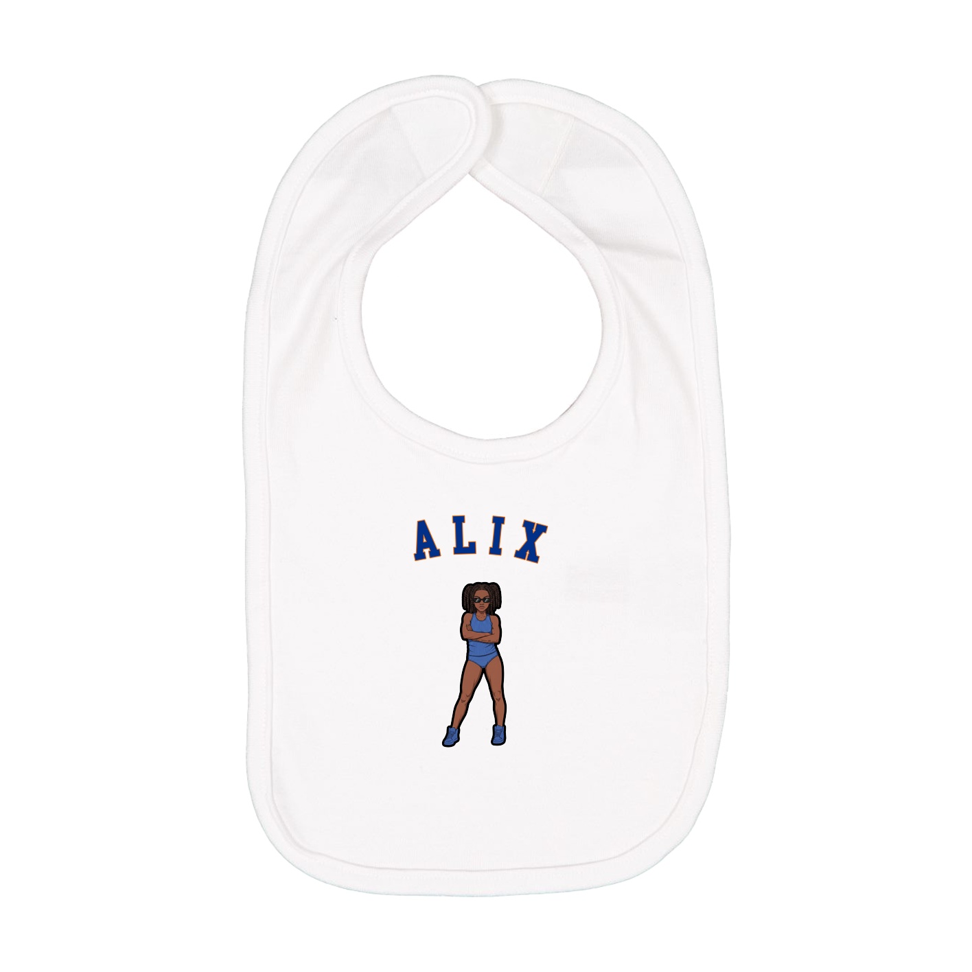 Infant Bib — Shirsey Arch in White