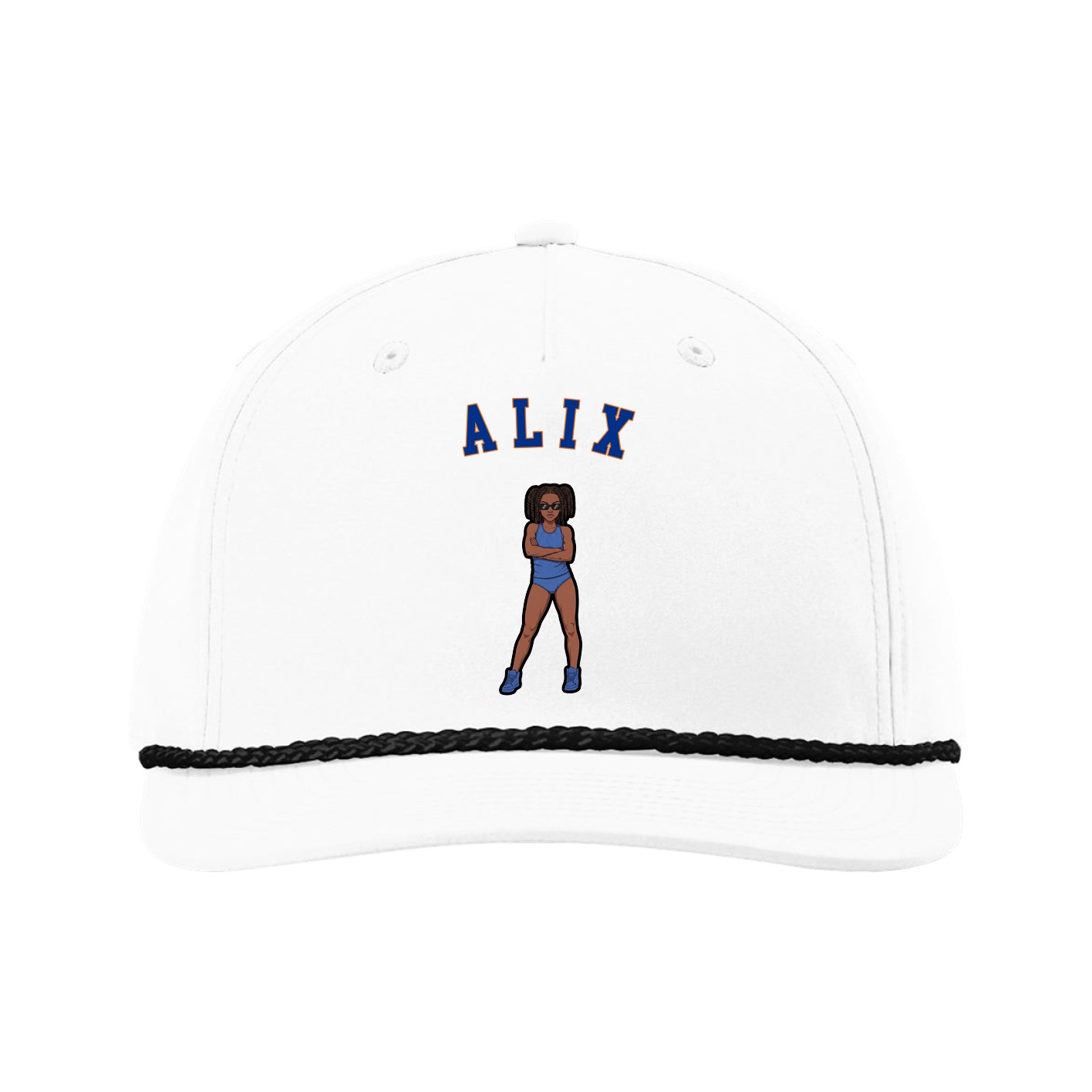 Five-Panel Classic Rope Cap — Shirsey Arch in White