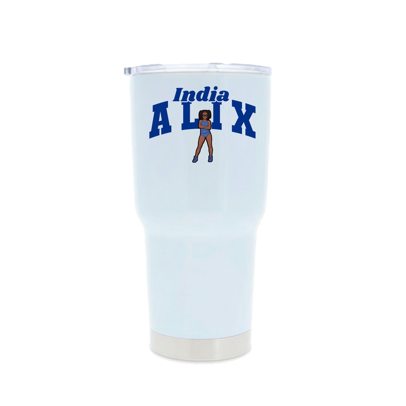 30oz Stainless Steel Tumbler — Signature Arch in White