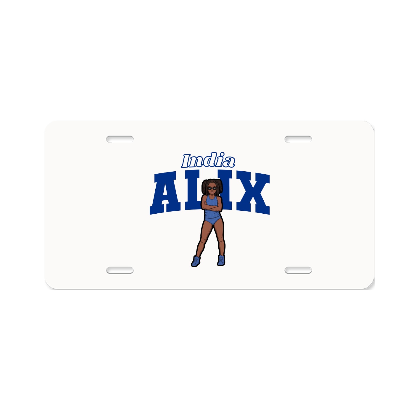 License Plate — Name Arch in Classic