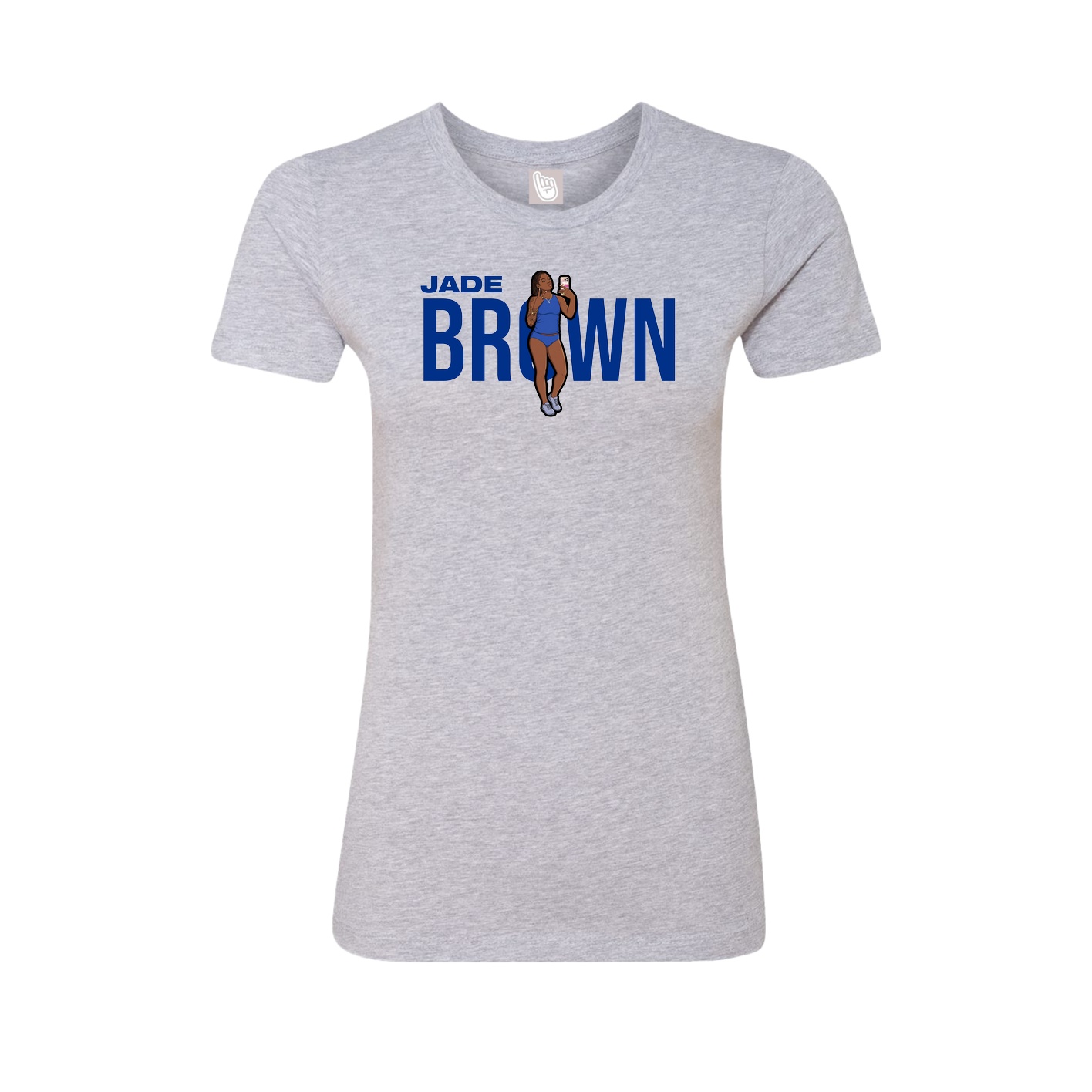 Fitted Women's Tee — Player Name in Grey