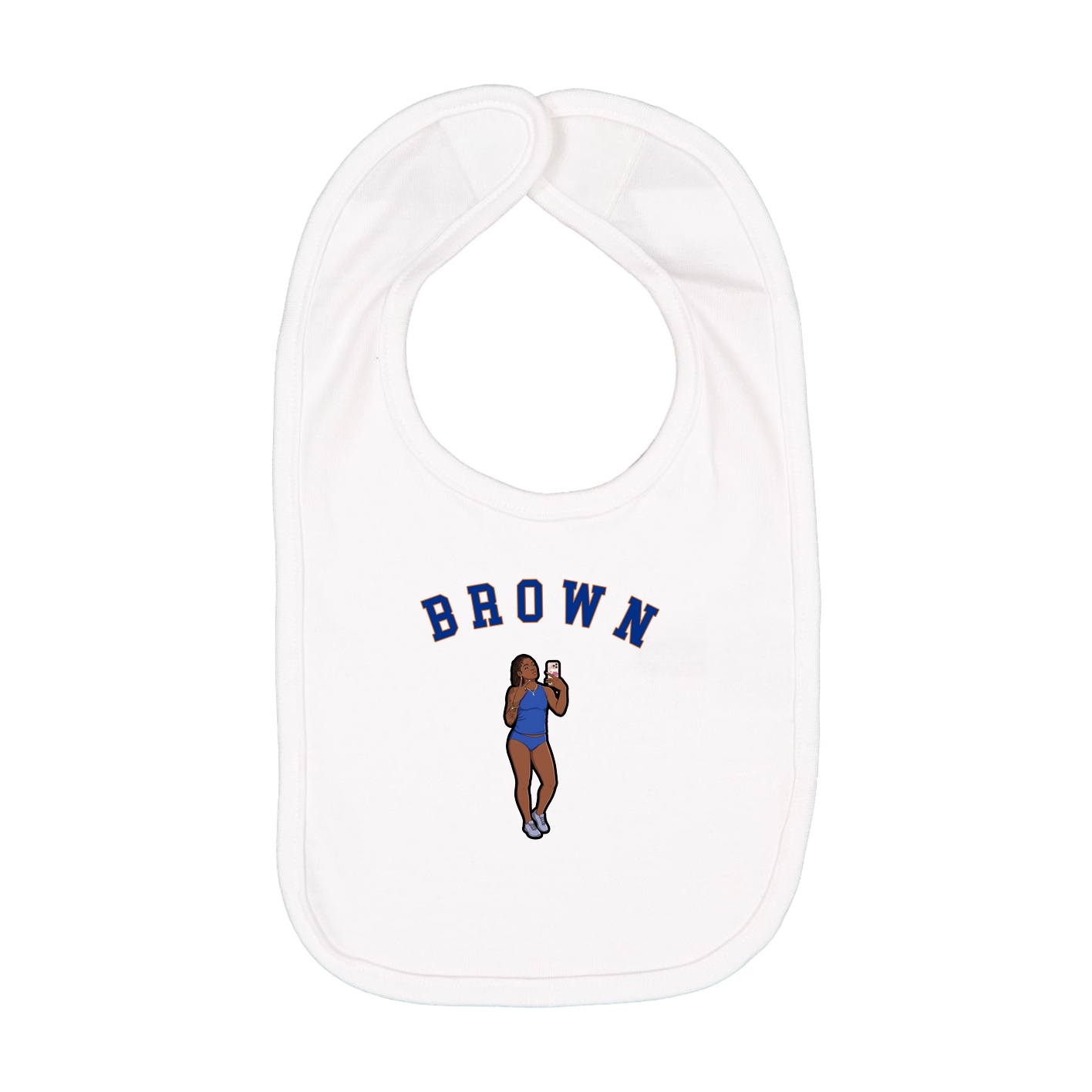 Infant Bib — Shirsey Arch in White