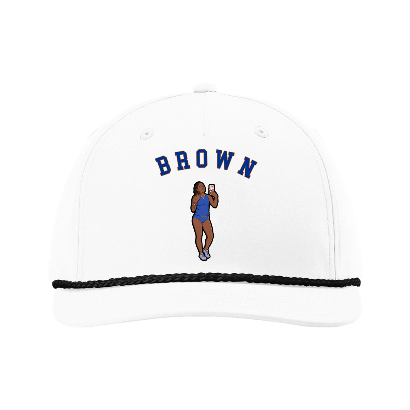 Five-Panel Classic Rope Cap — Shirsey Arch in White
