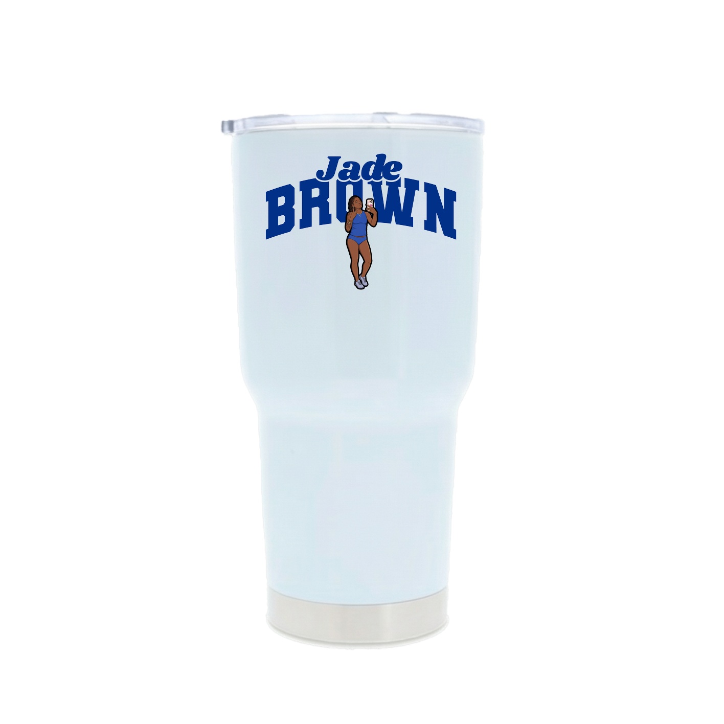 30oz Stainless Steel Tumbler — Signature Arch in White