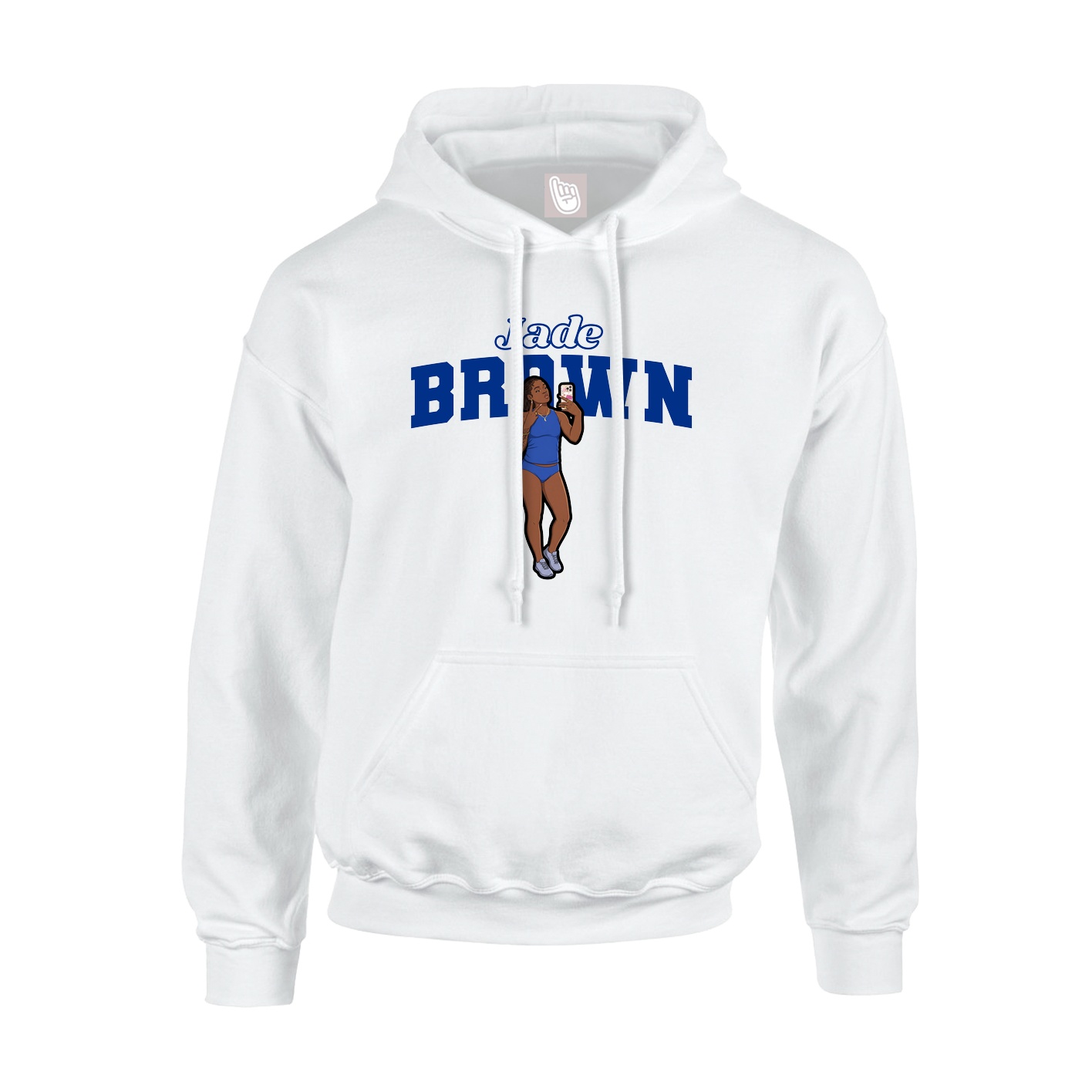 Hoodie — Name Arch in White