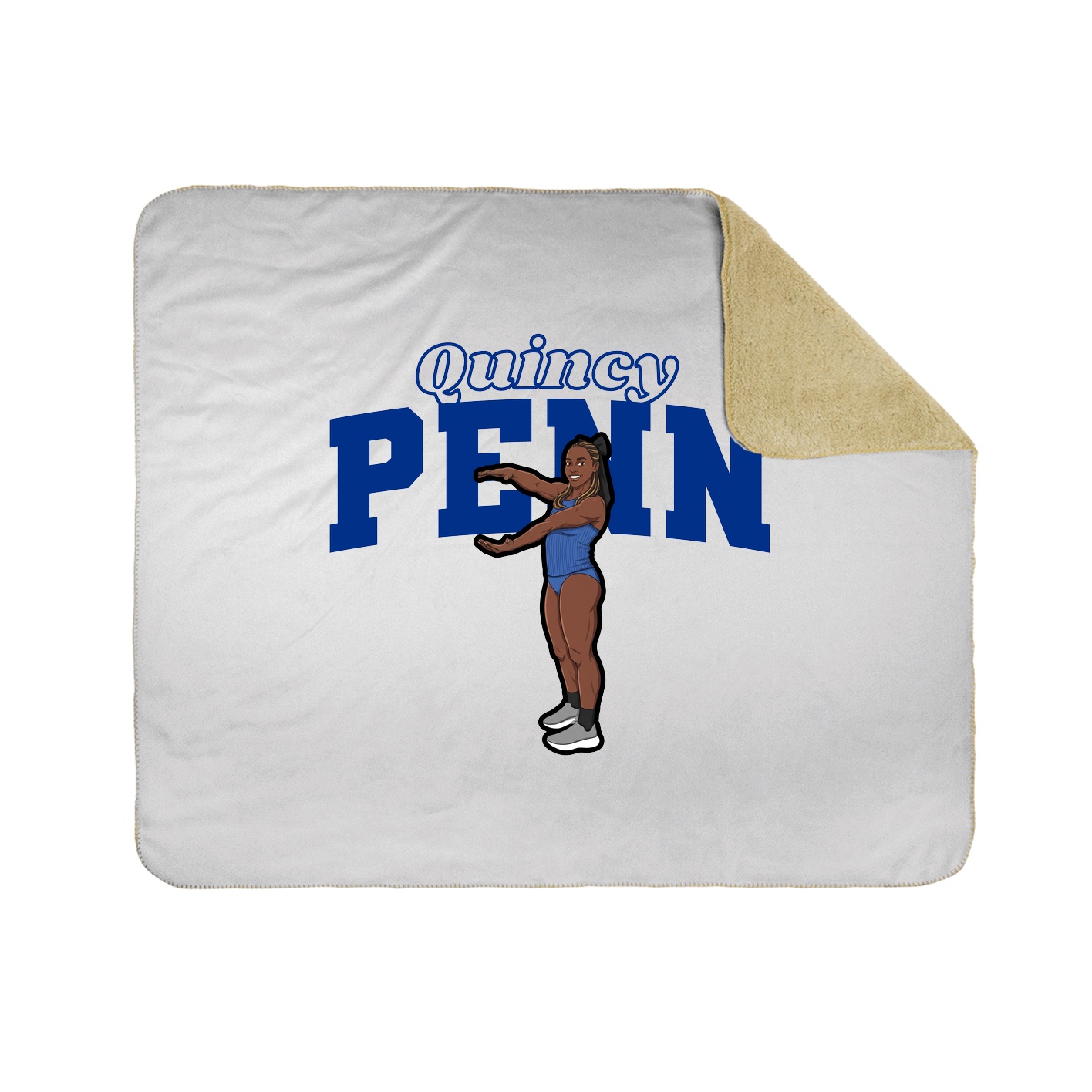 Throw Blanket — Name Arch in White