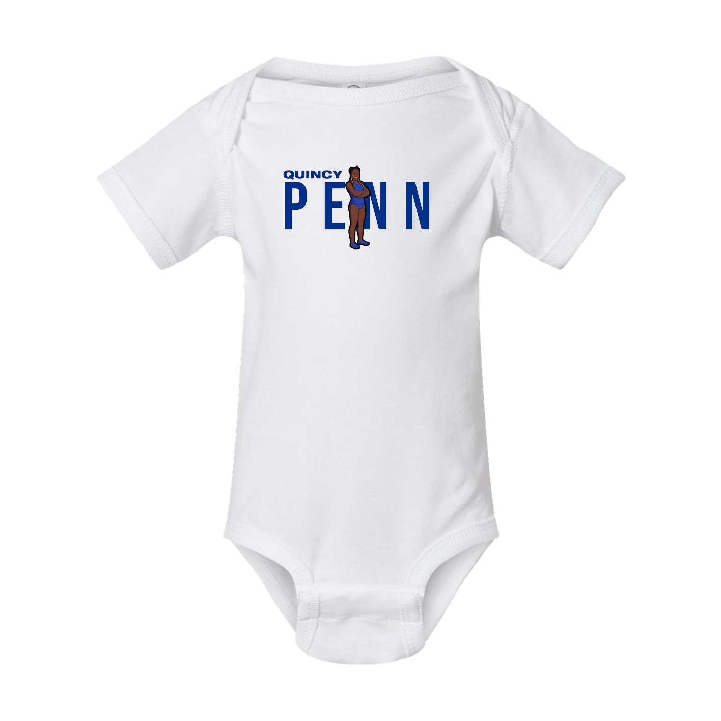 Baby Onesie — Player Name in White