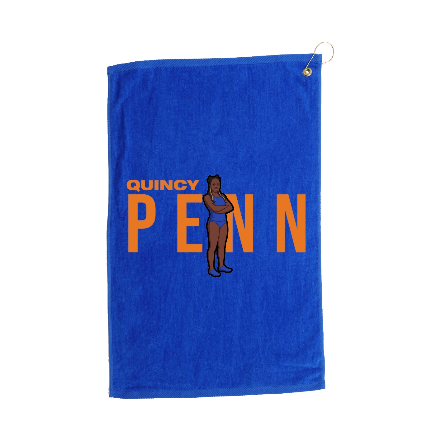 Golf Towel — Player Name in Royal