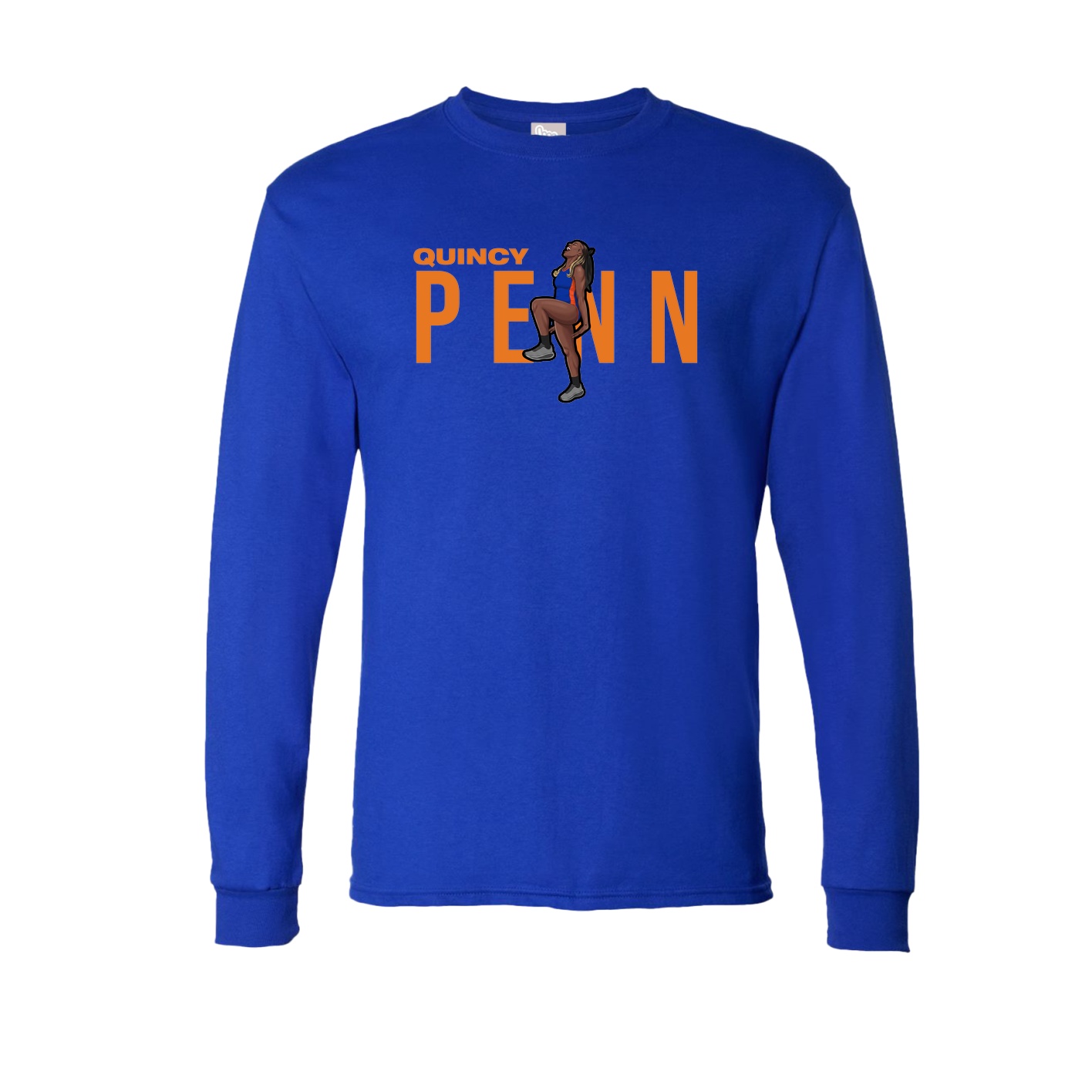 Long Sleeve Tee — Player Name in Royal