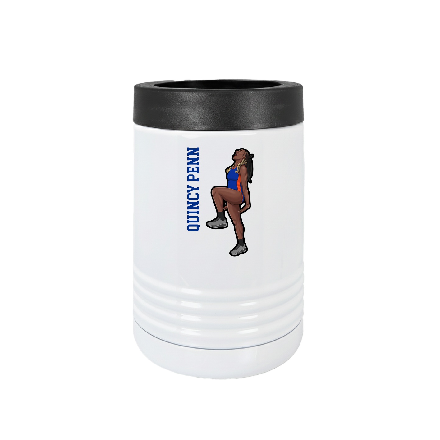 Beverage Holder — Name Vertical in White