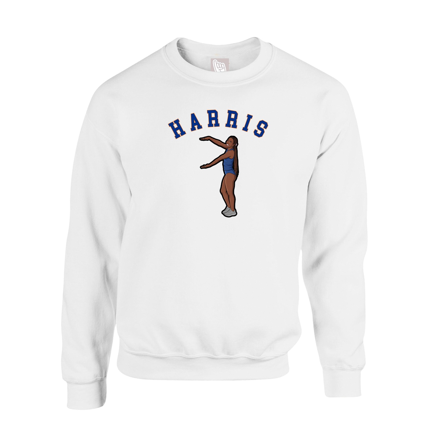 Fleece Crew — Shirsey Arch in White