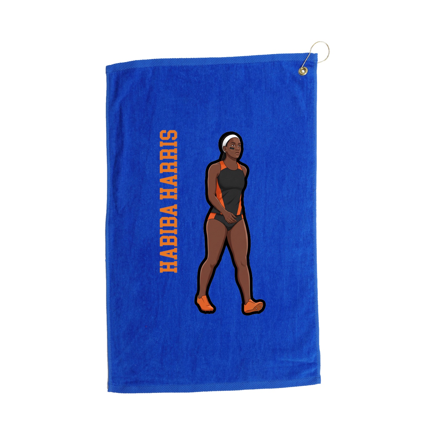 Golf Towel — Name Vertical in Royal