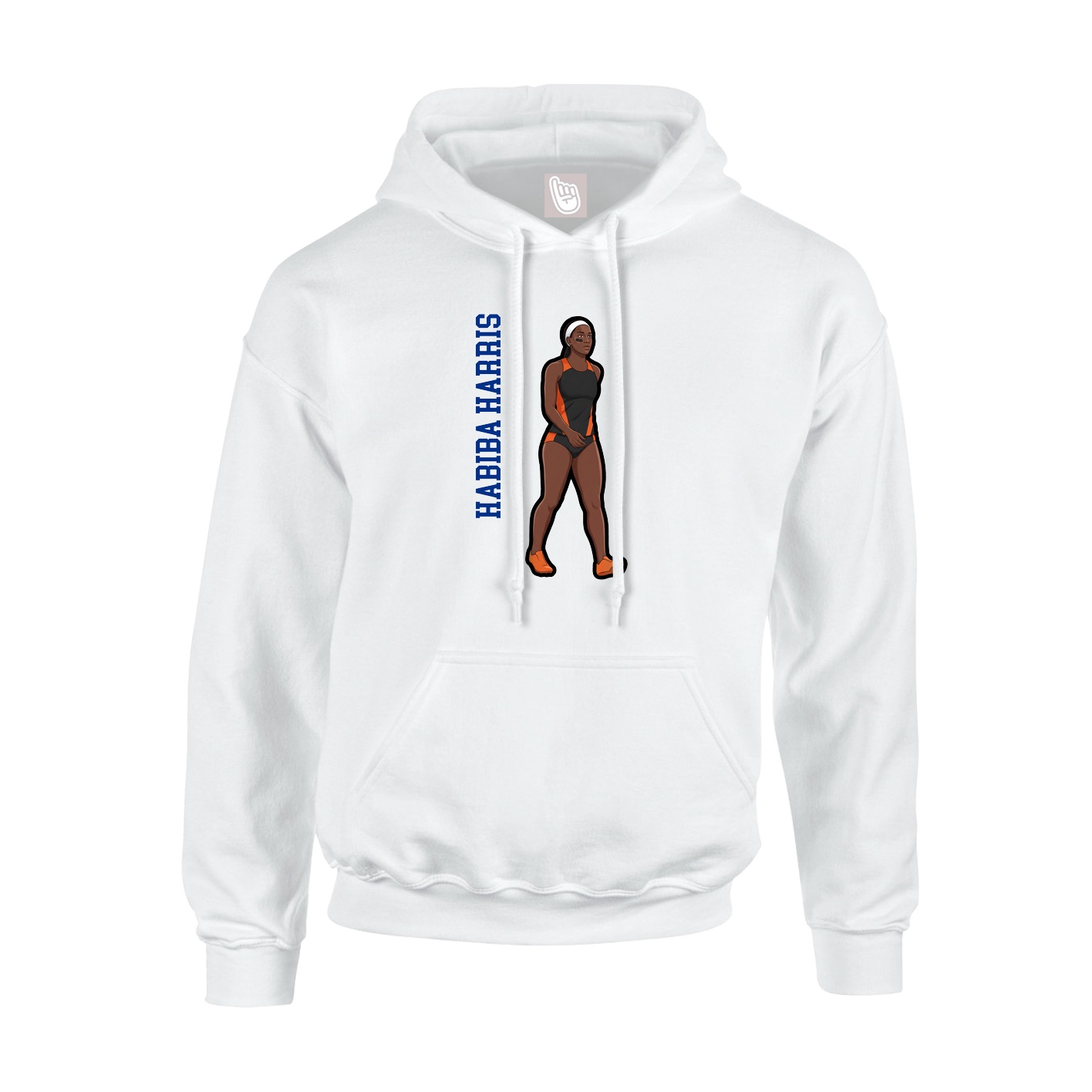 Hoodie — Name Vertical in White