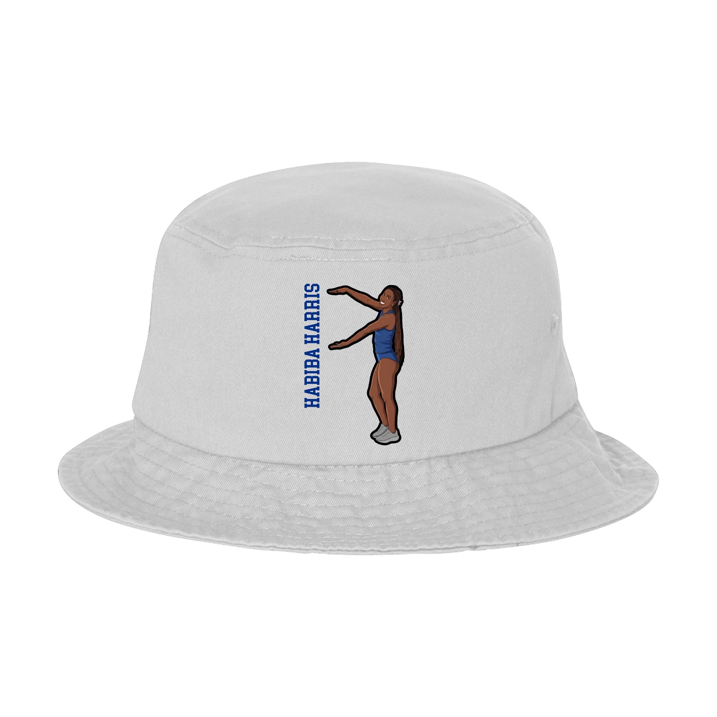 Bucket Cap — Name Vertical in White
