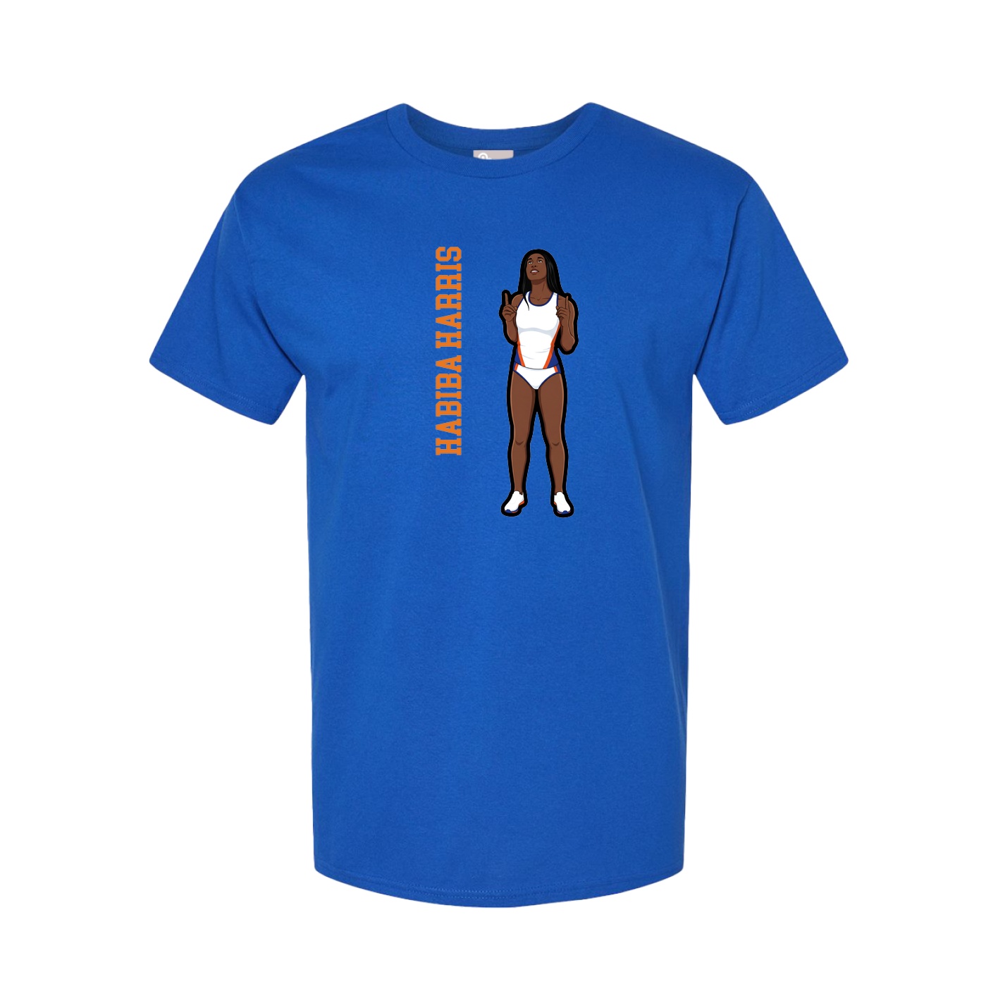 Youth Tee — Name Vertical in Royal