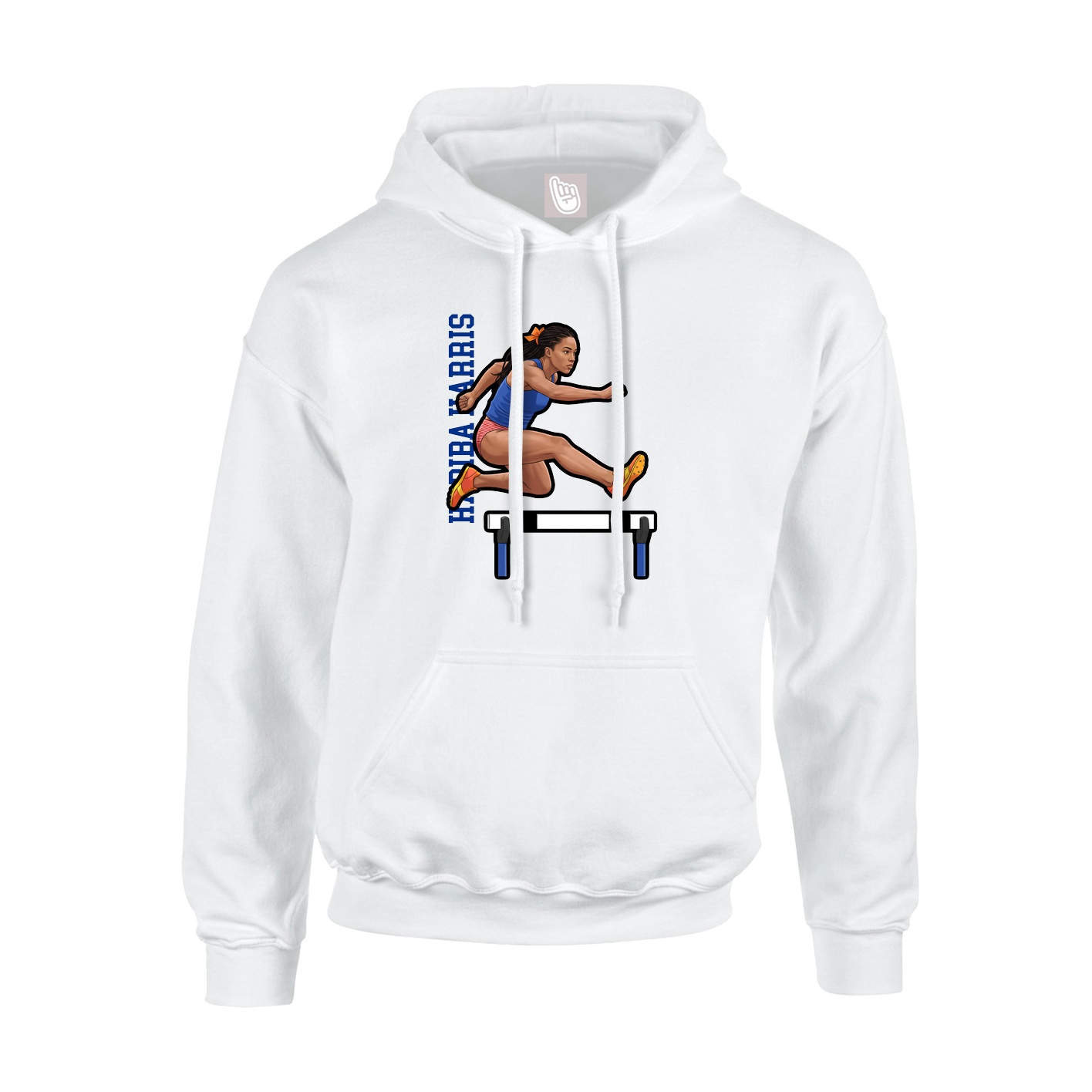 Hoodie — Name Vertical in White