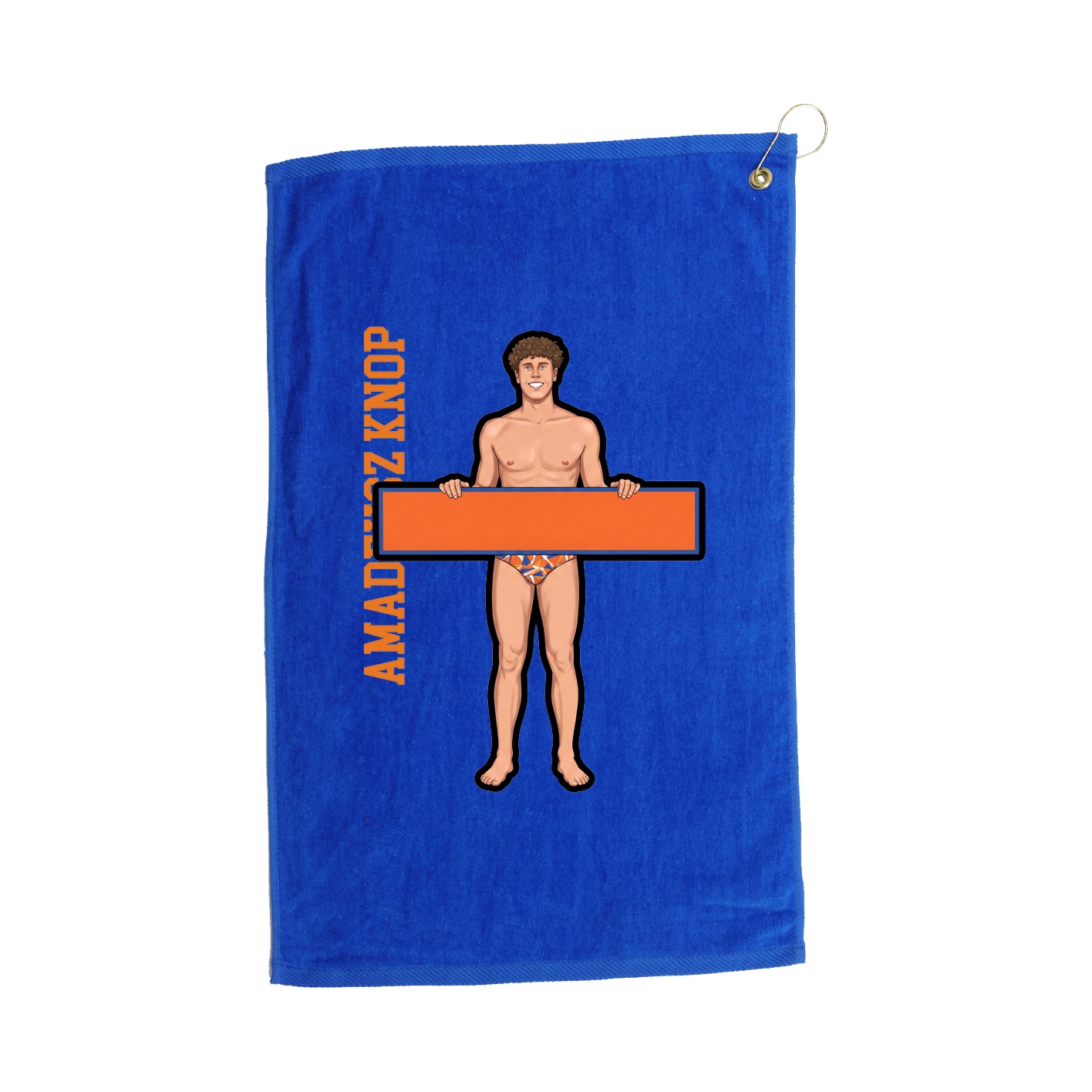 Golf Towel — Name Vertical in Royal