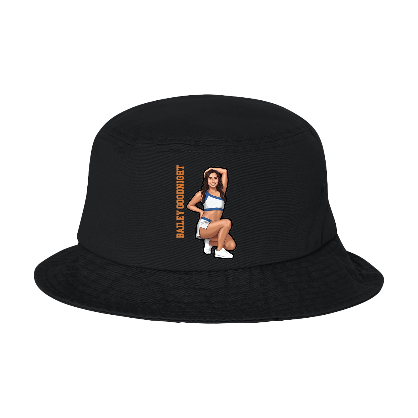 Bucket Cap — Name Vertical in Black