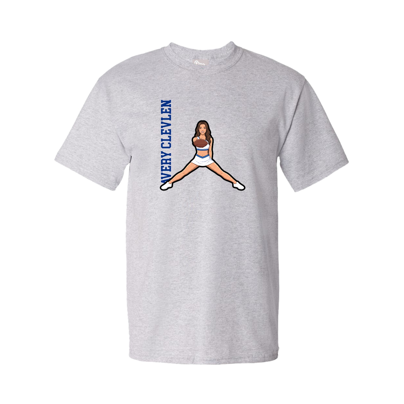 Tee — Name Vertical in Grey