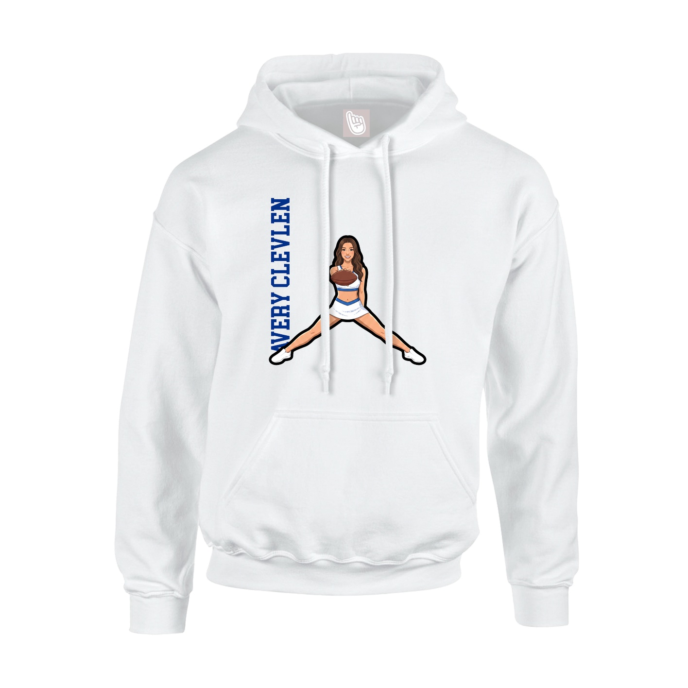 Hoodie — Name Vertical in White