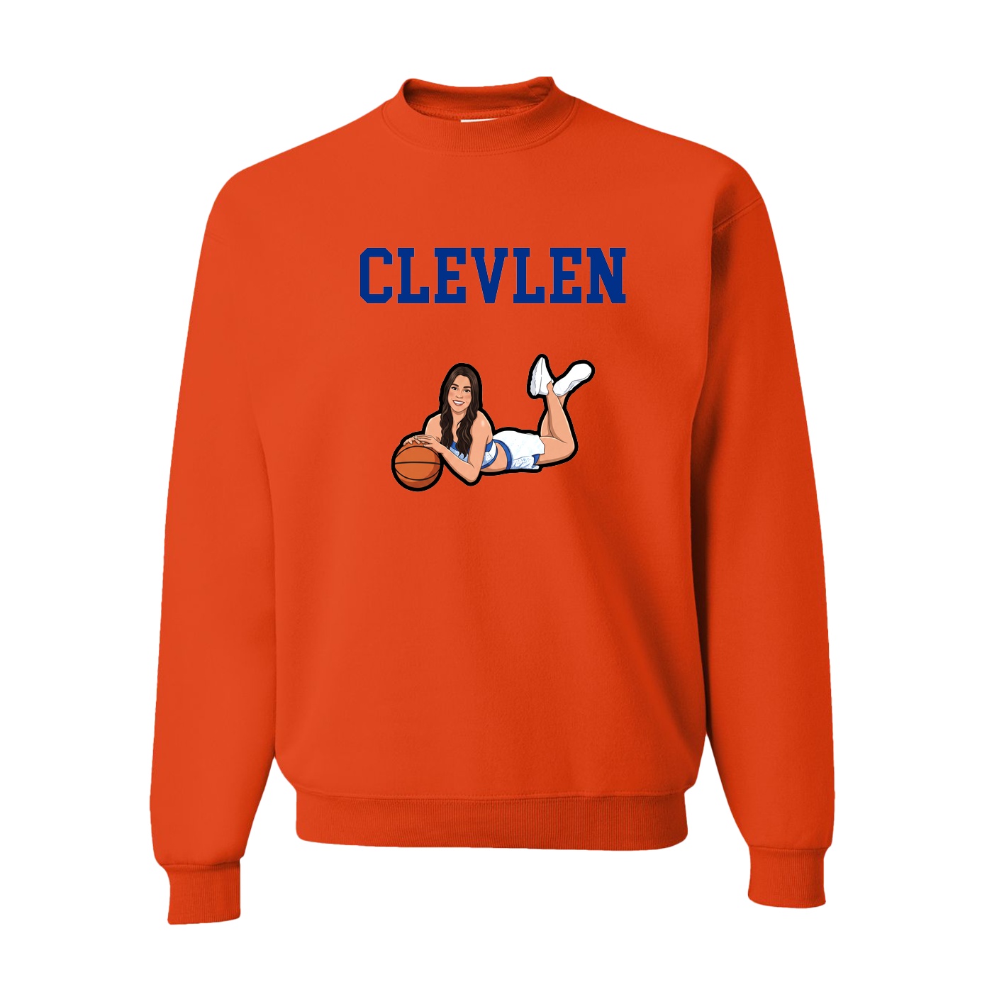 Fleece Crew — Shirsey in Orange