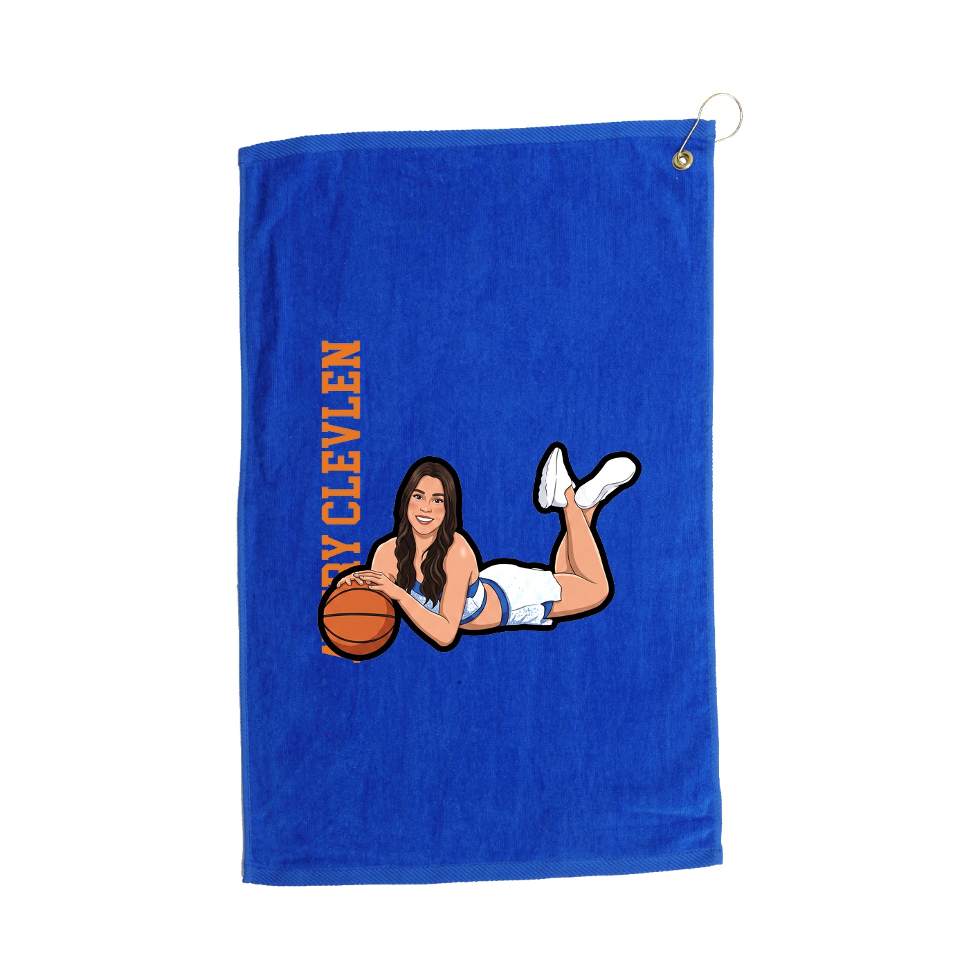 Golf Towel — Name Vertical in Royal