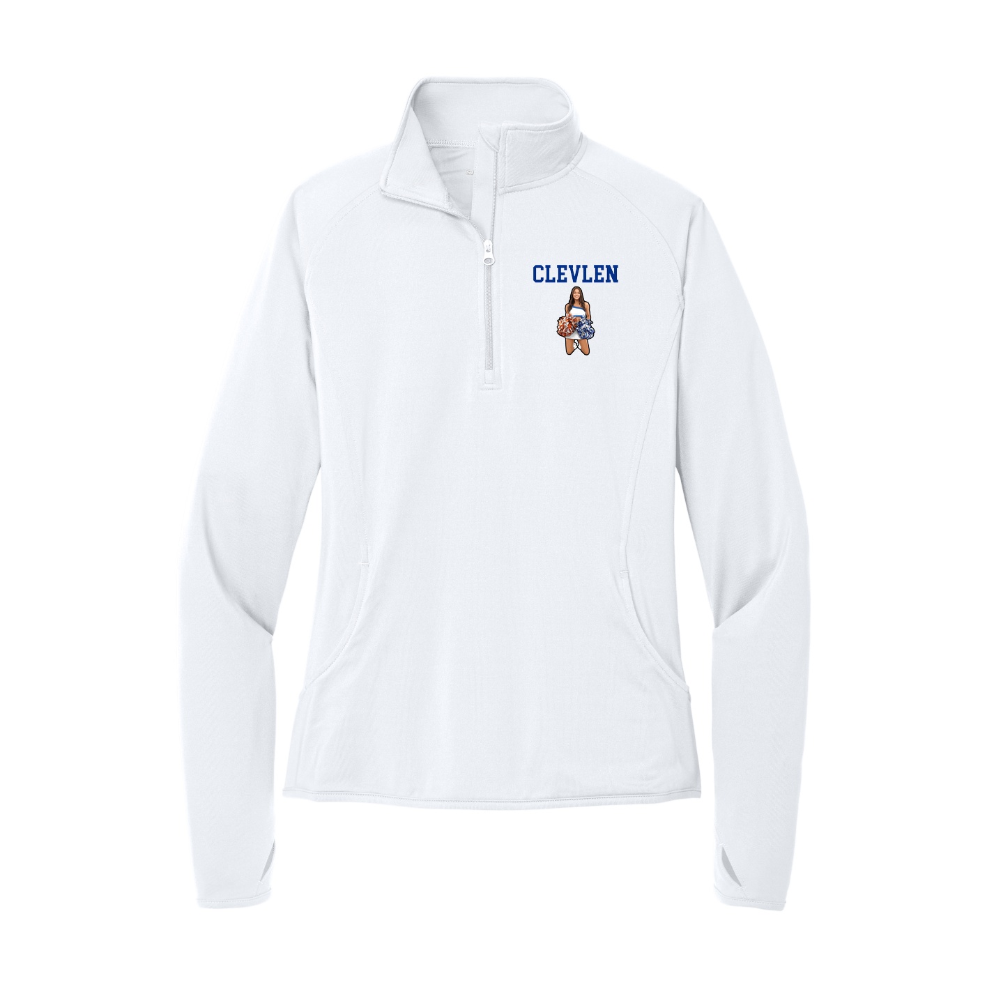 Women's Q-Zip Pullover — Shirsey in White