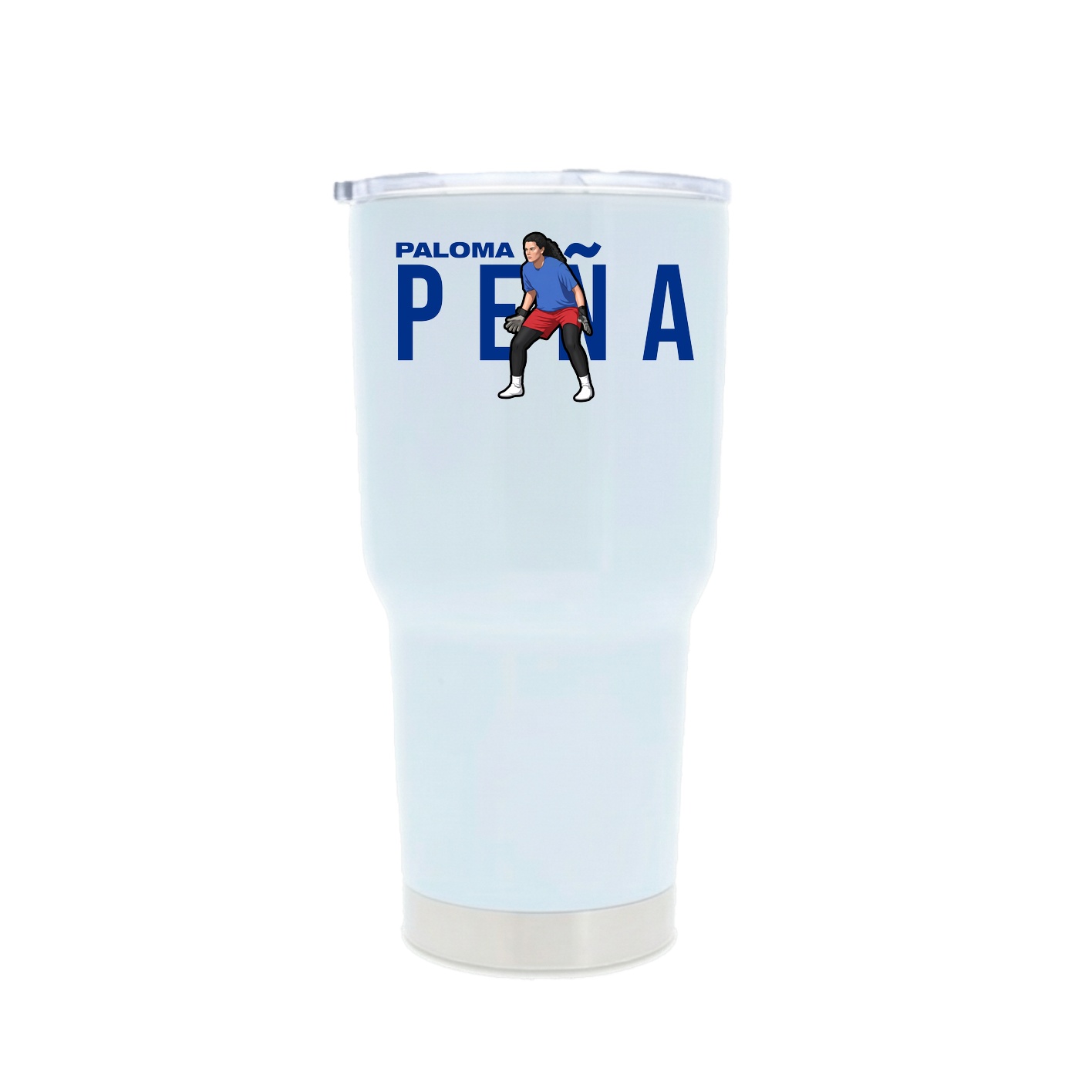 30oz Stainless Steel Tumbler — Player Name in White