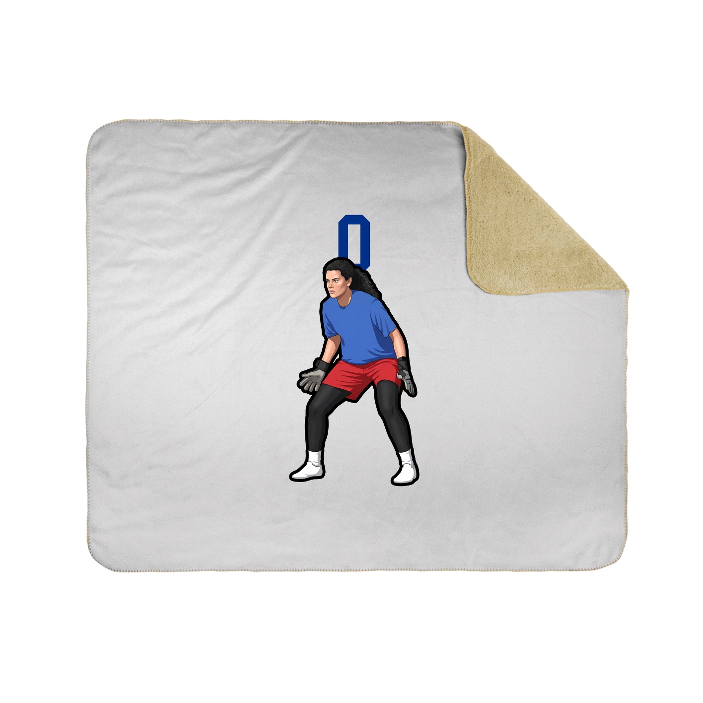Throw Blanket — Number Top in White