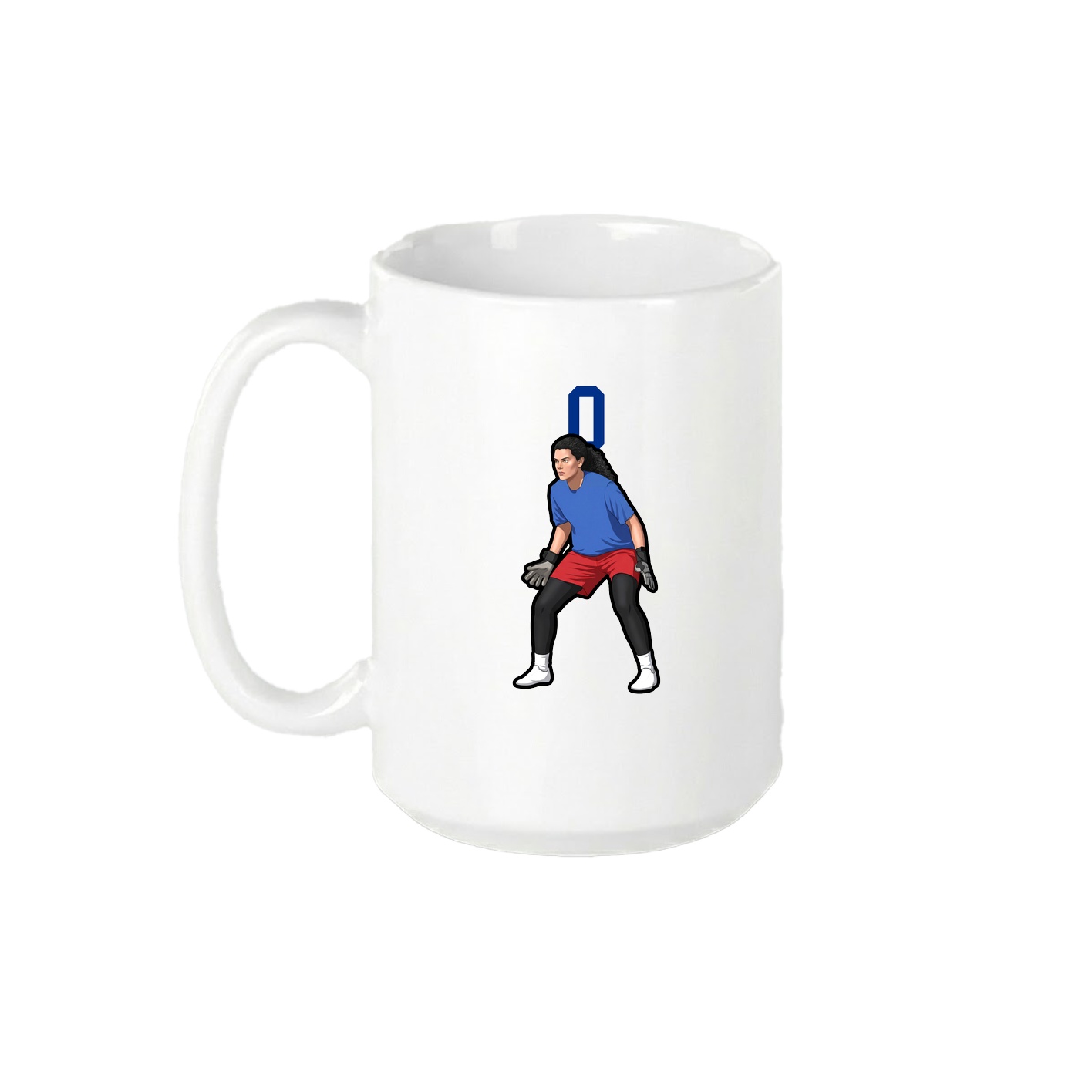 15oz Coffee Mug — Number Top in White
