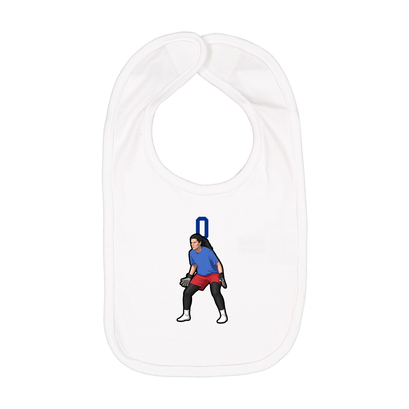 Infant Bib — Number Top in White