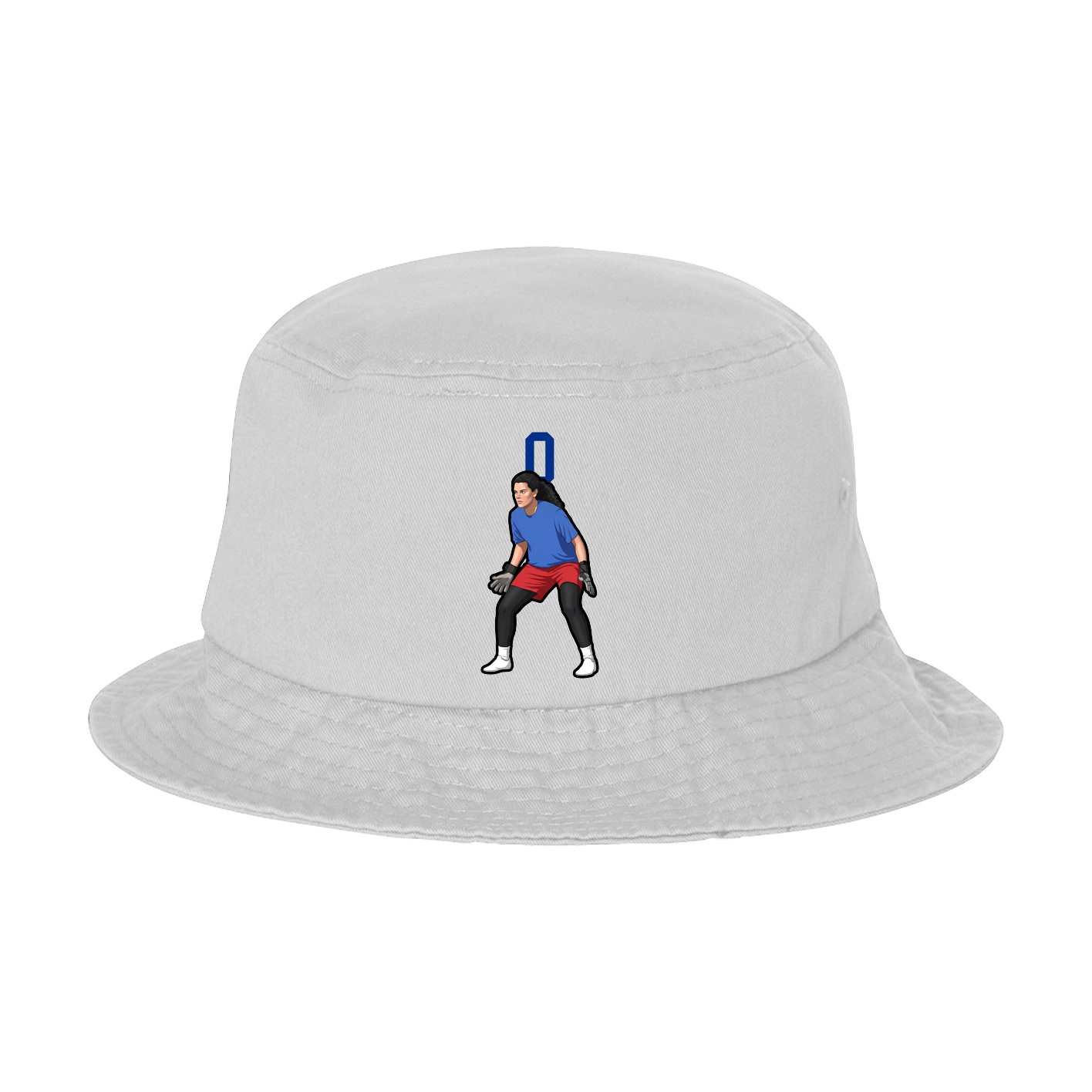 Bucket Cap — Number Top in White