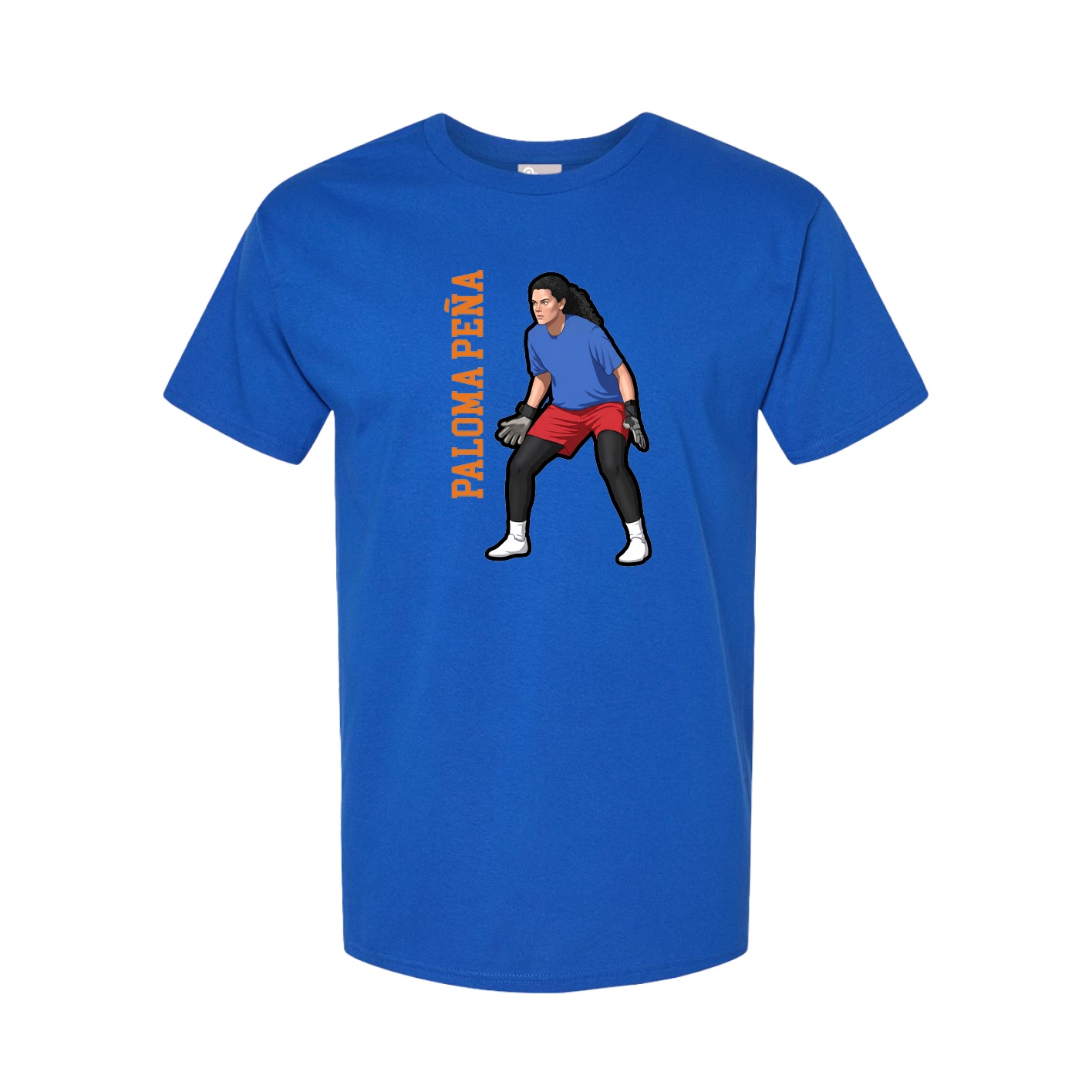 Youth Tee — Name Vertical in Royal