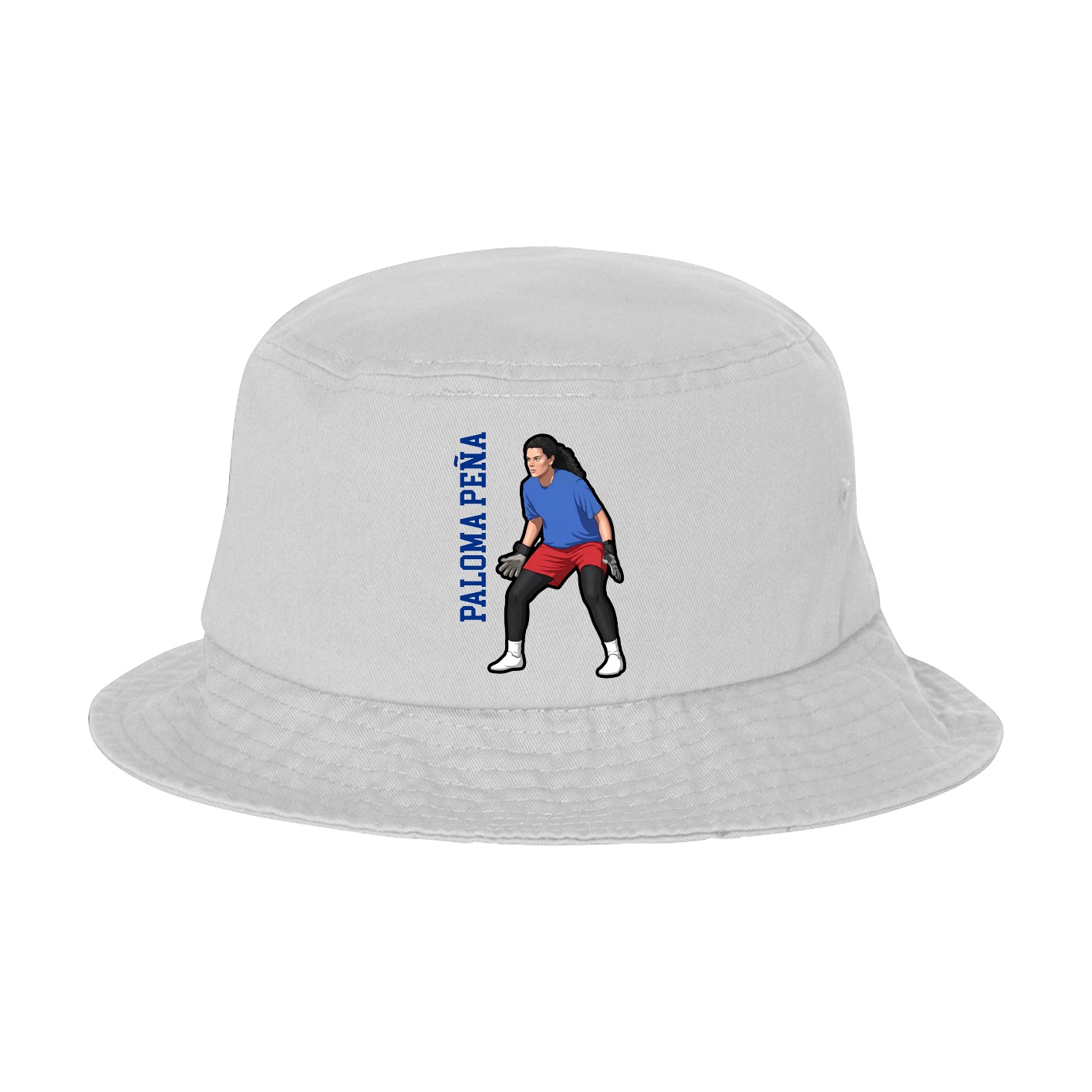 Bucket Cap — Name Vertical in White